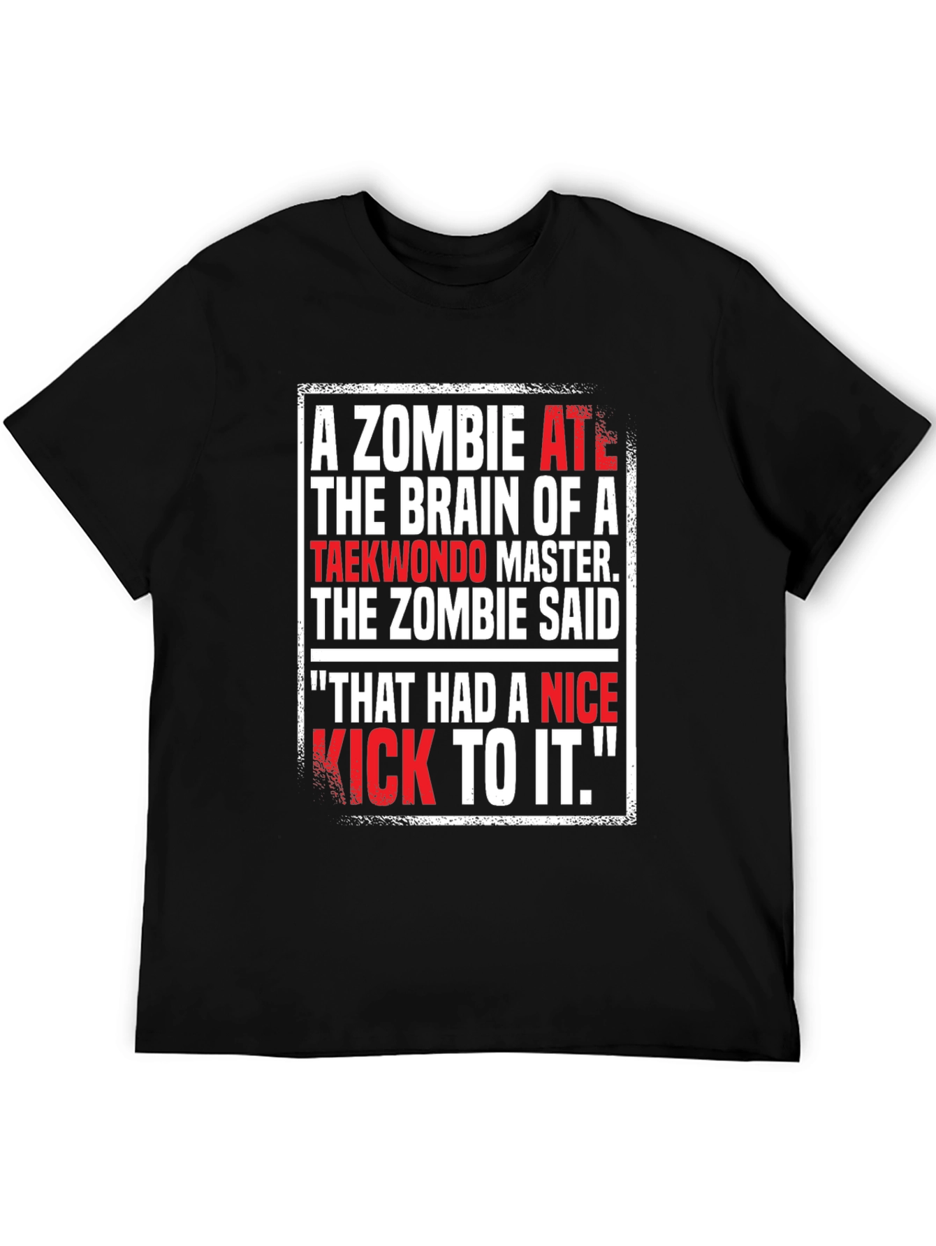 Zombie Ate Taekwondo Master Brain T-Shirt