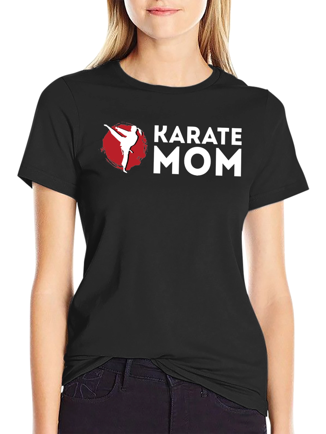 Karate Mom Graphic T-Shirt - Black