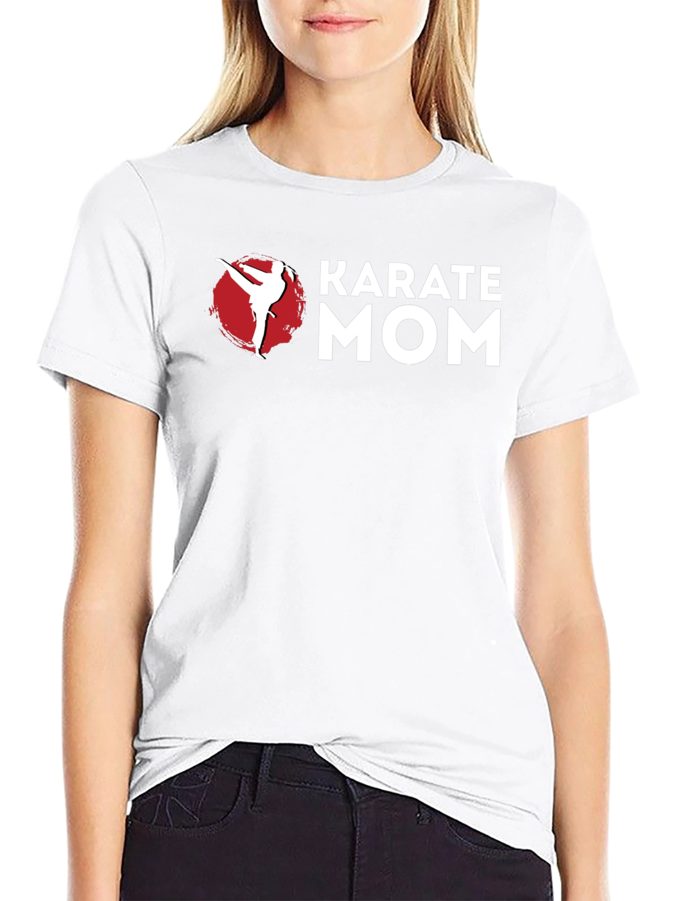 Karate Mom Graphic T-Shirt - Black