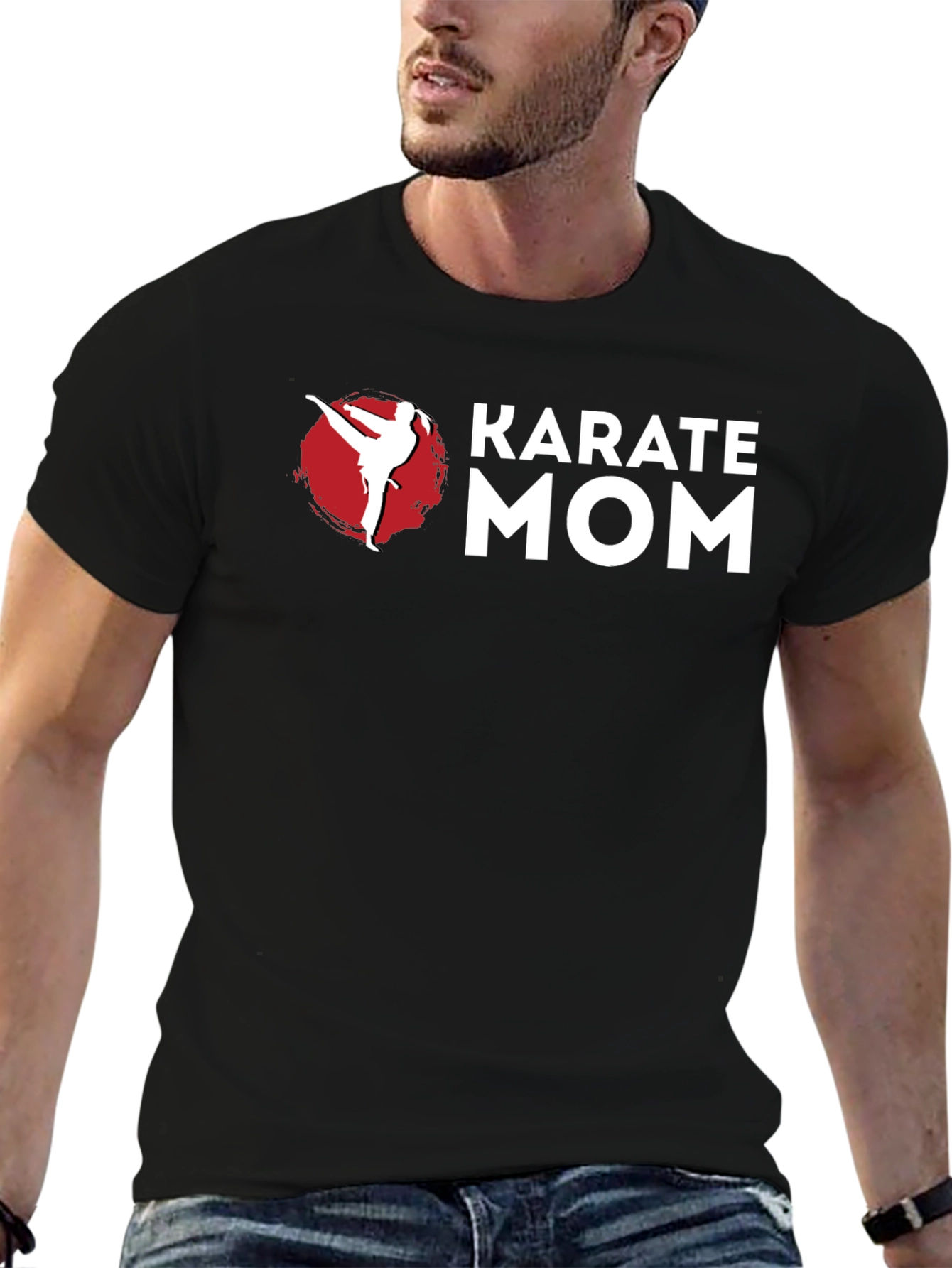 Karate Mom Graphic T-Shirt - Black