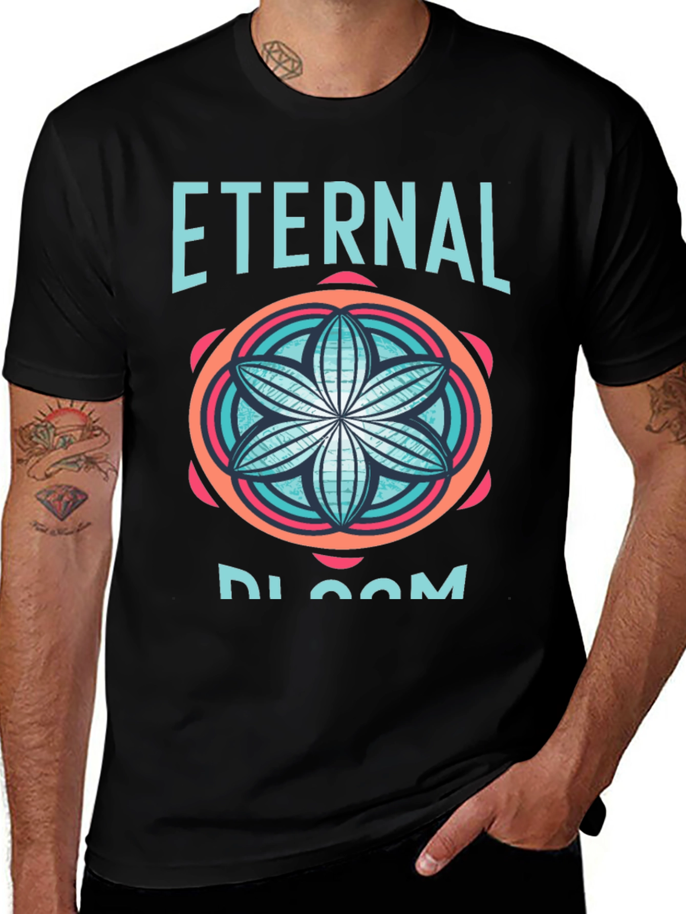 Eternal Bloom Black Graphic Tee