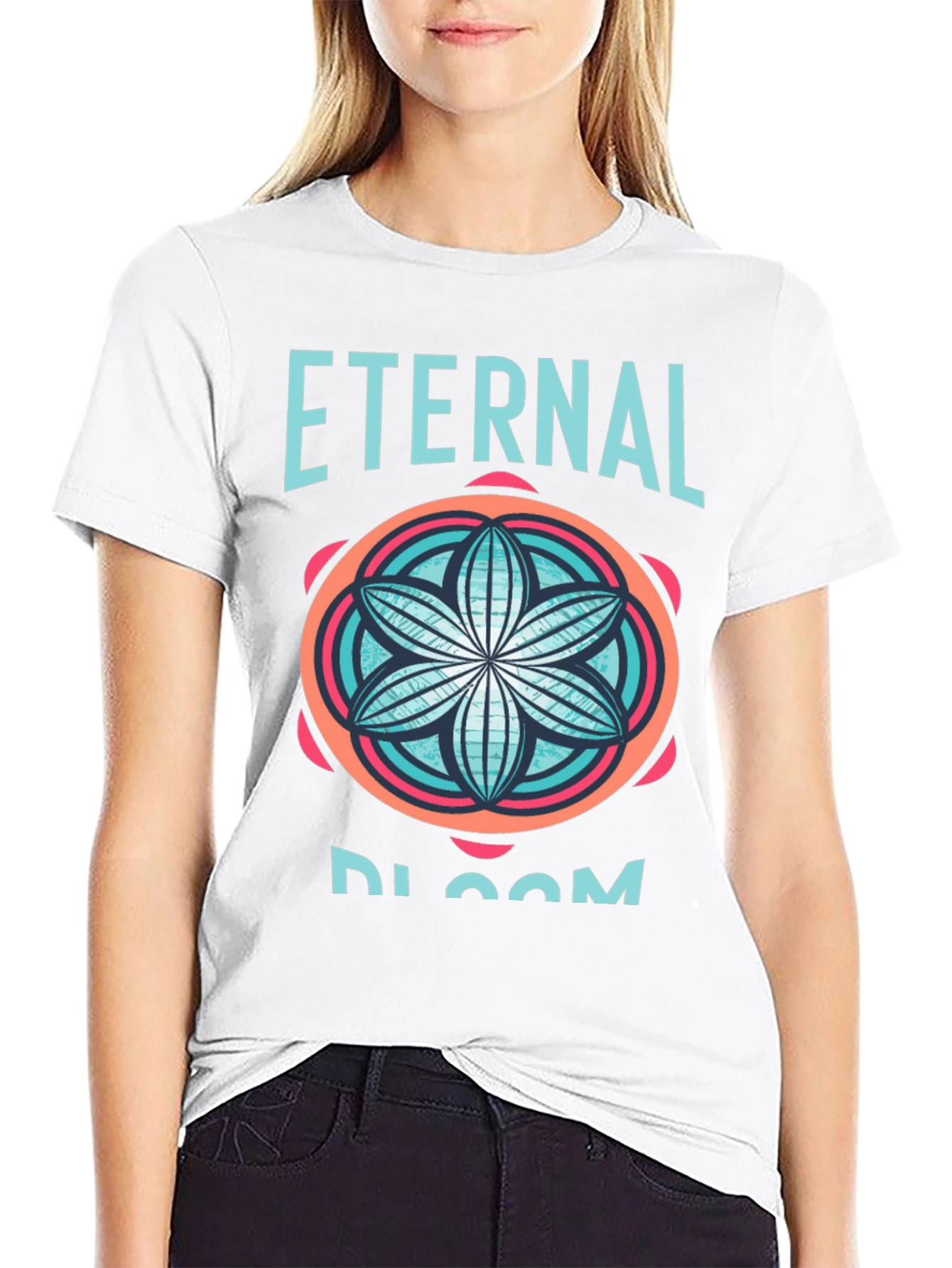 Eternal Bloom Black Graphic Tee