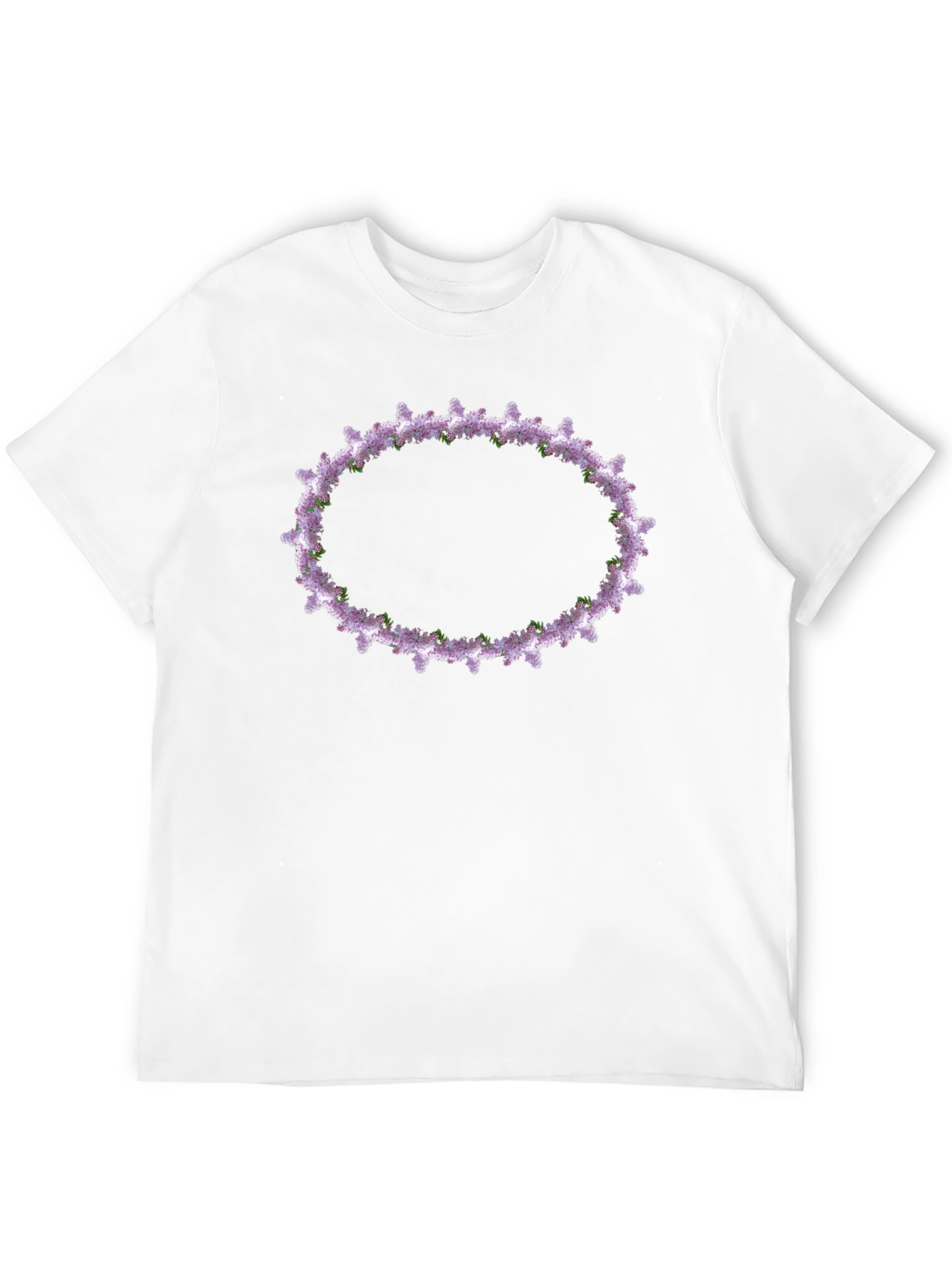 Floral Wreath Graphic Tee - Black
