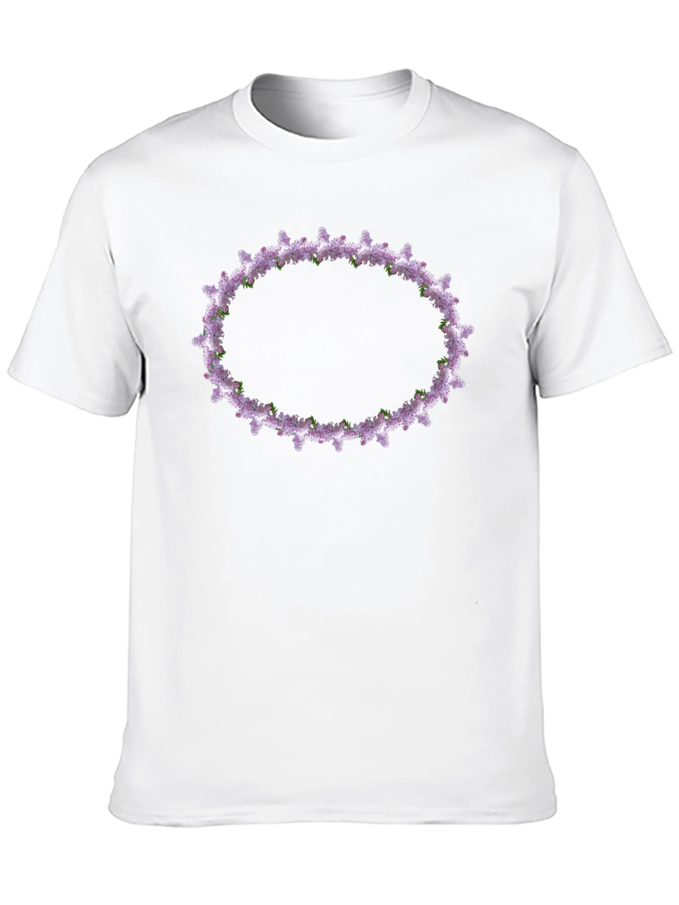 Floral Wreath Graphic Tee - Black