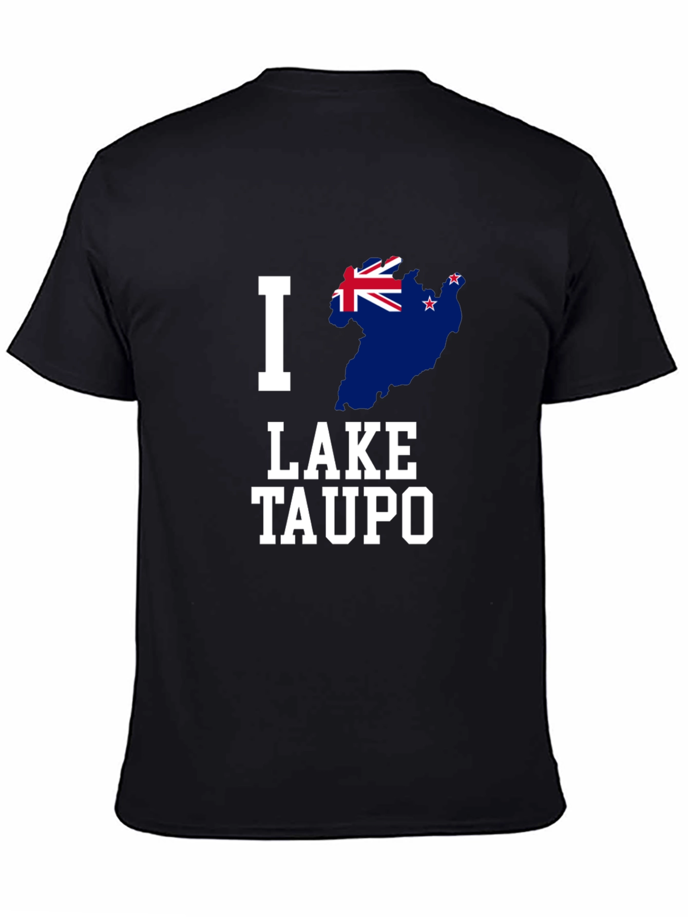 I Love Lake Taupo T-Shirt New Zealand Flag Tee