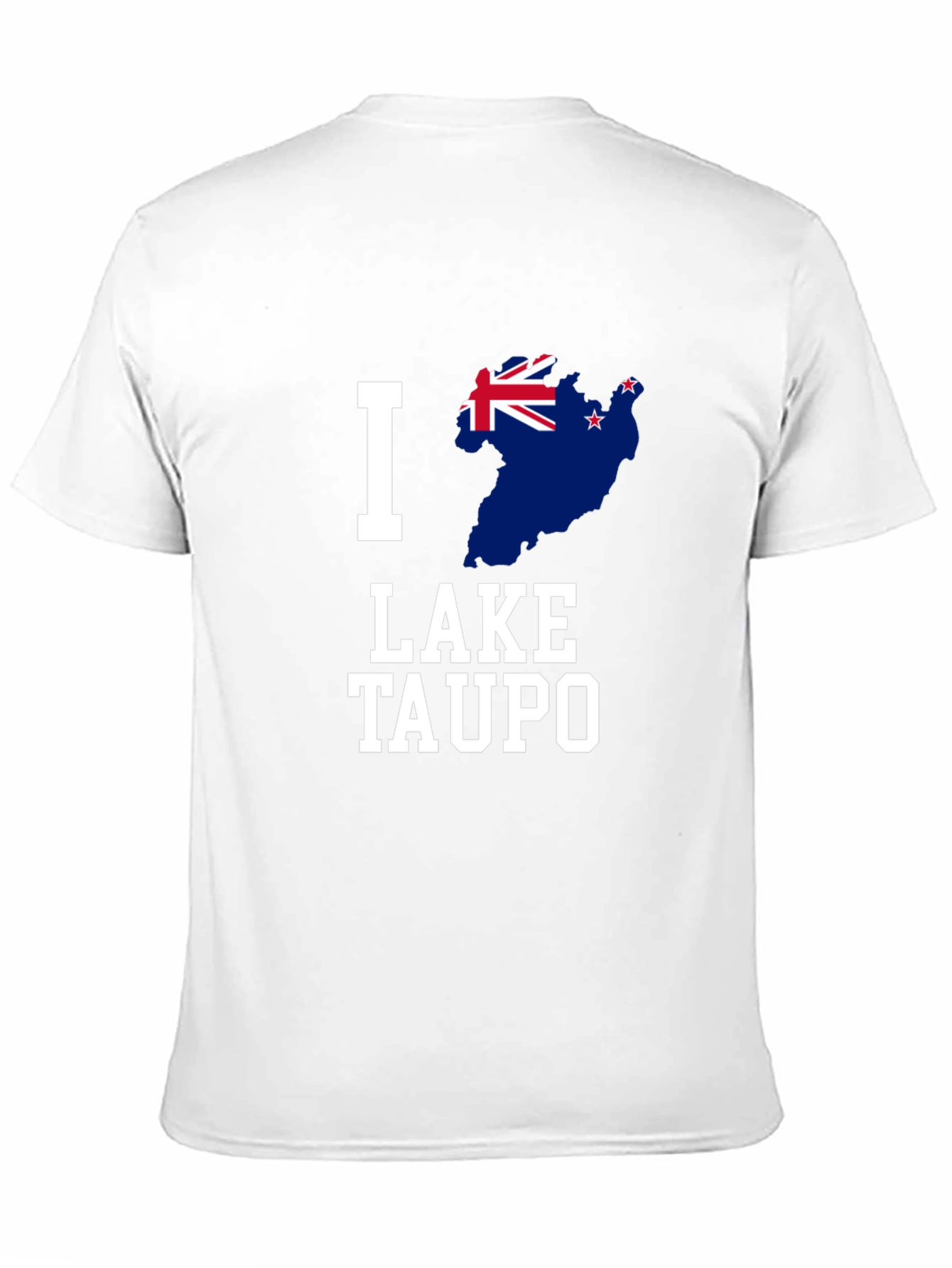 I Love Lake Taupo T-Shirt New Zealand Flag Tee
