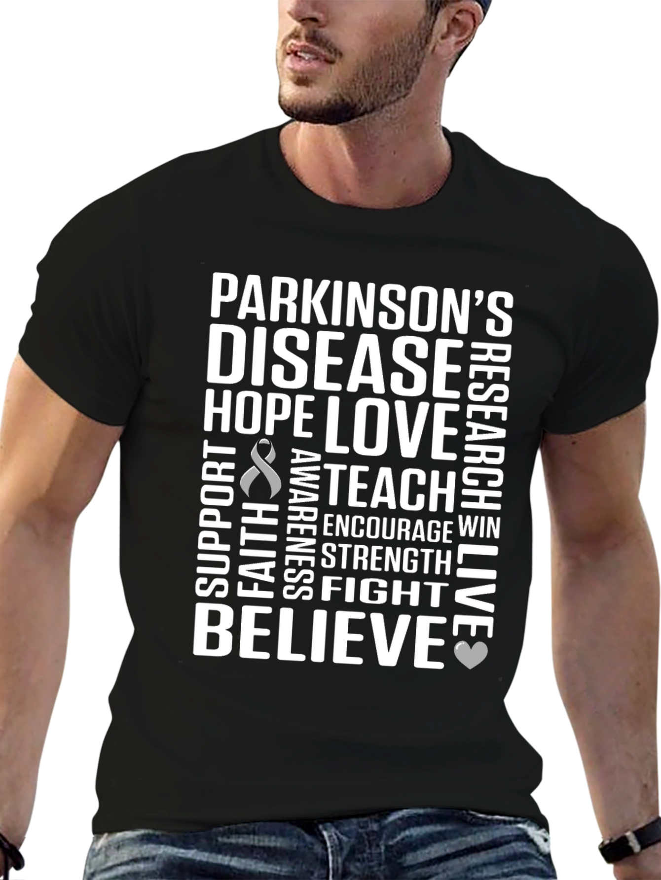 Parkinsons Awareness T-Shirt - Hope Love Believe