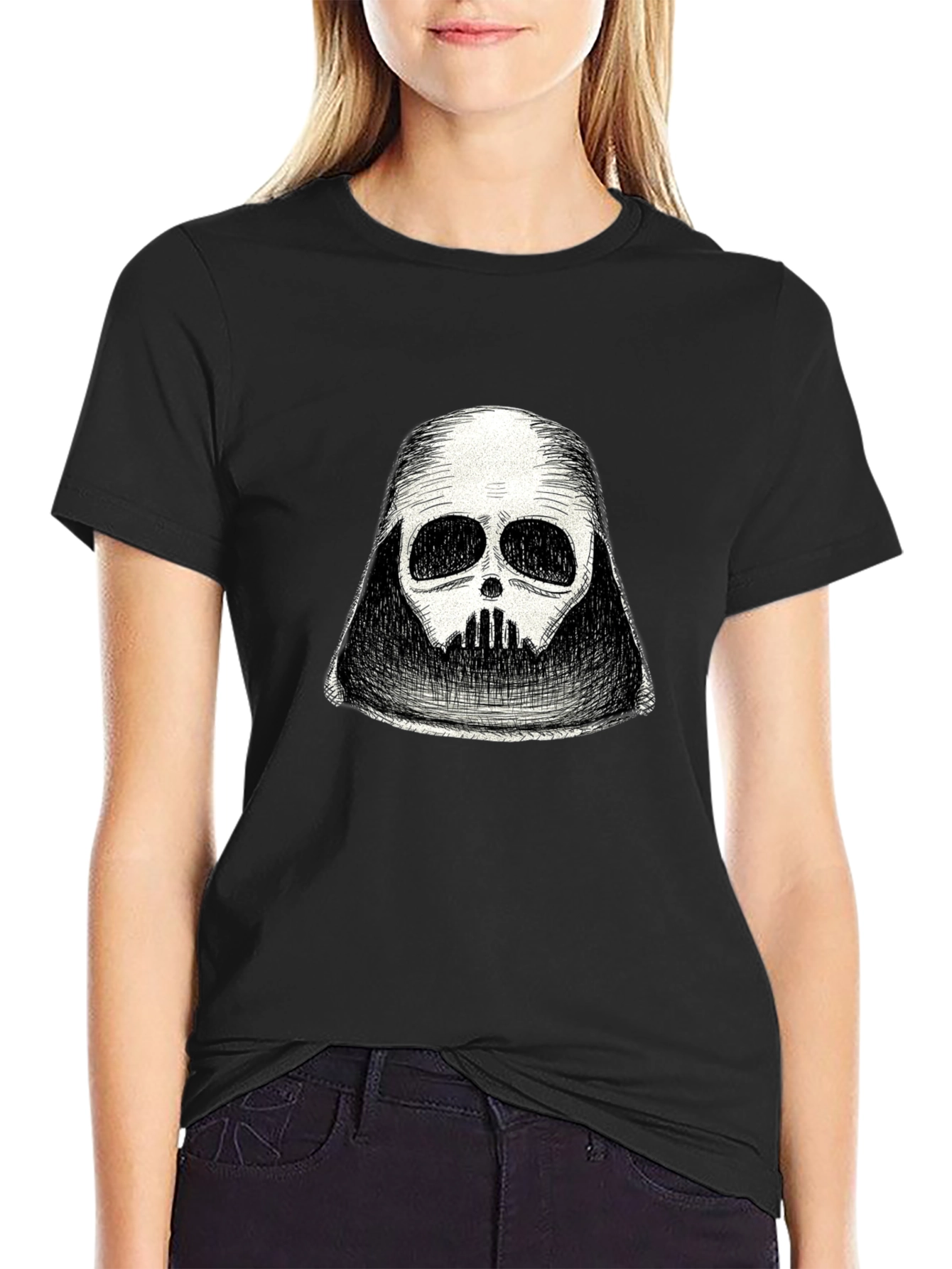 Darth Vader Sketch T-Shirt - Black Graphic Tee