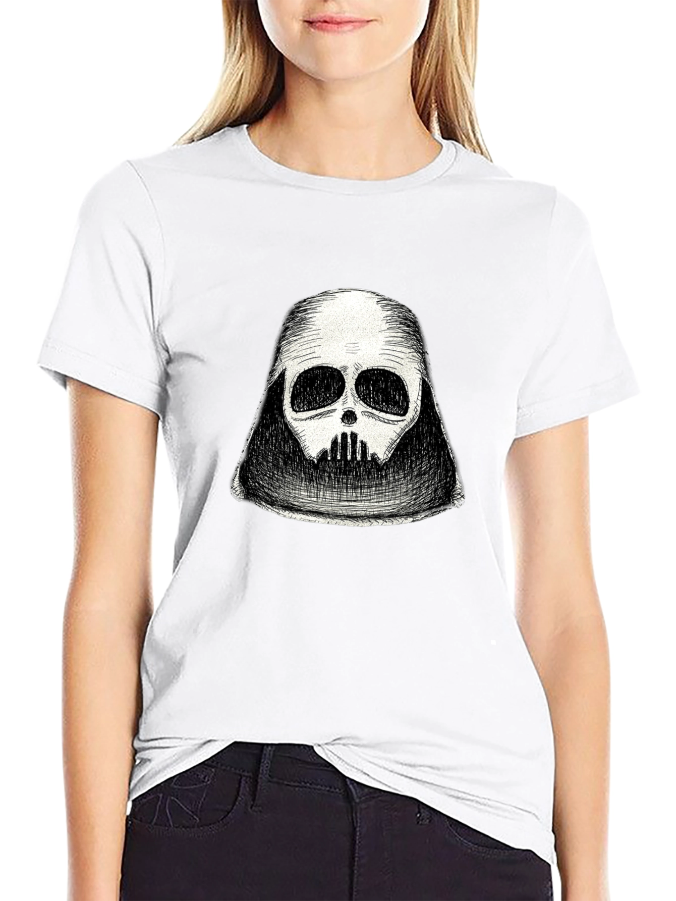 Darth Vader Sketch T-Shirt - Black Graphic Tee