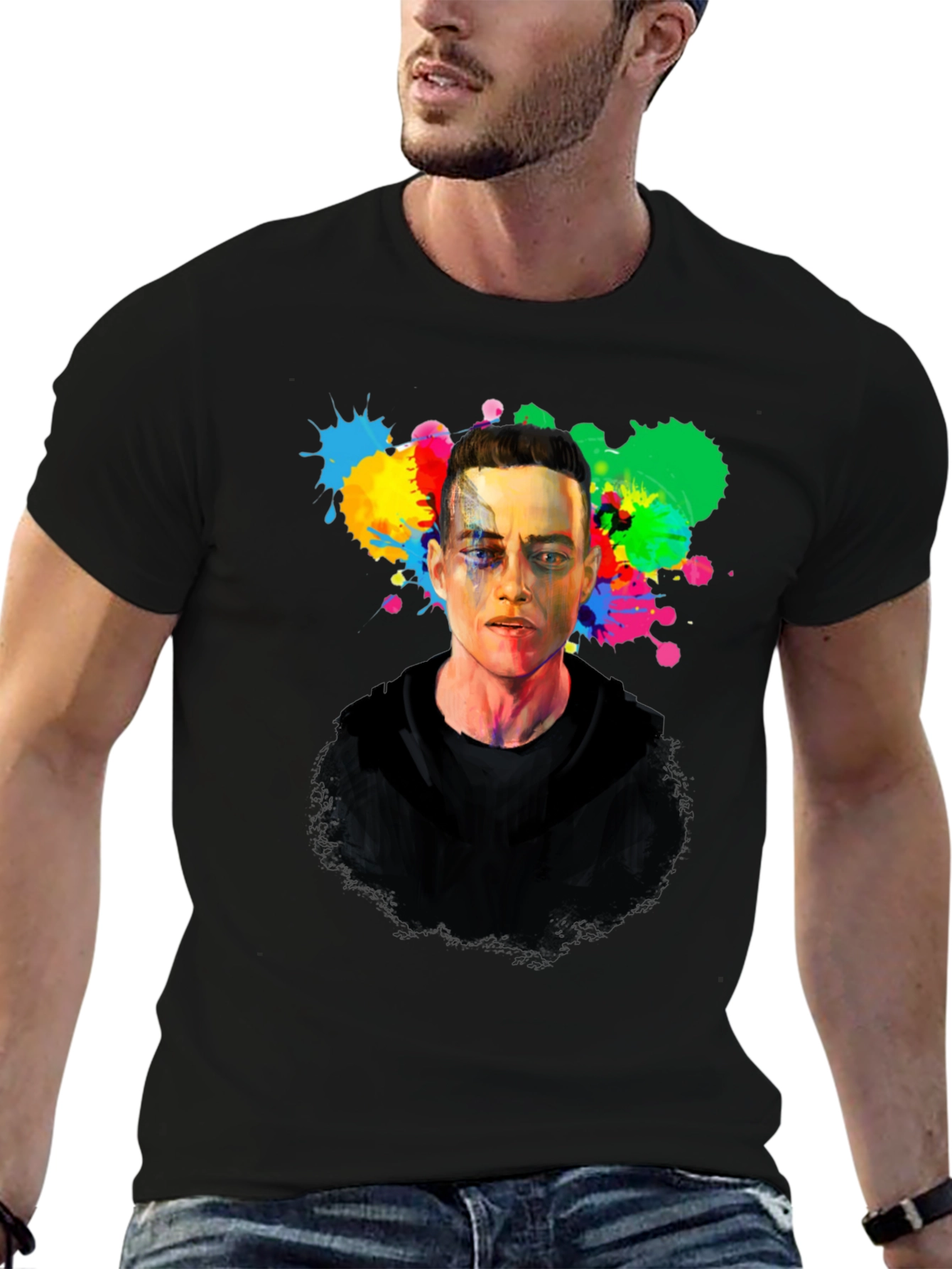 Rami Malek Graphic Tee - Mr. Robot Style