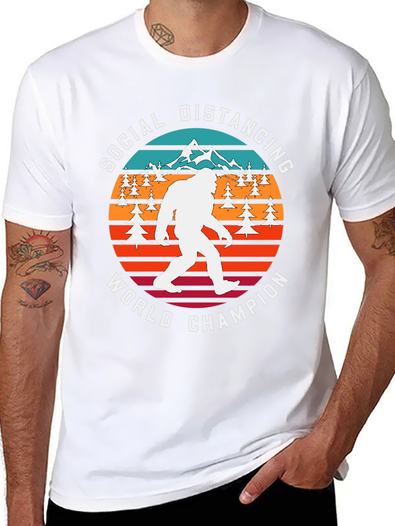Social Distancing World Champion Bigfoot T-Shirt