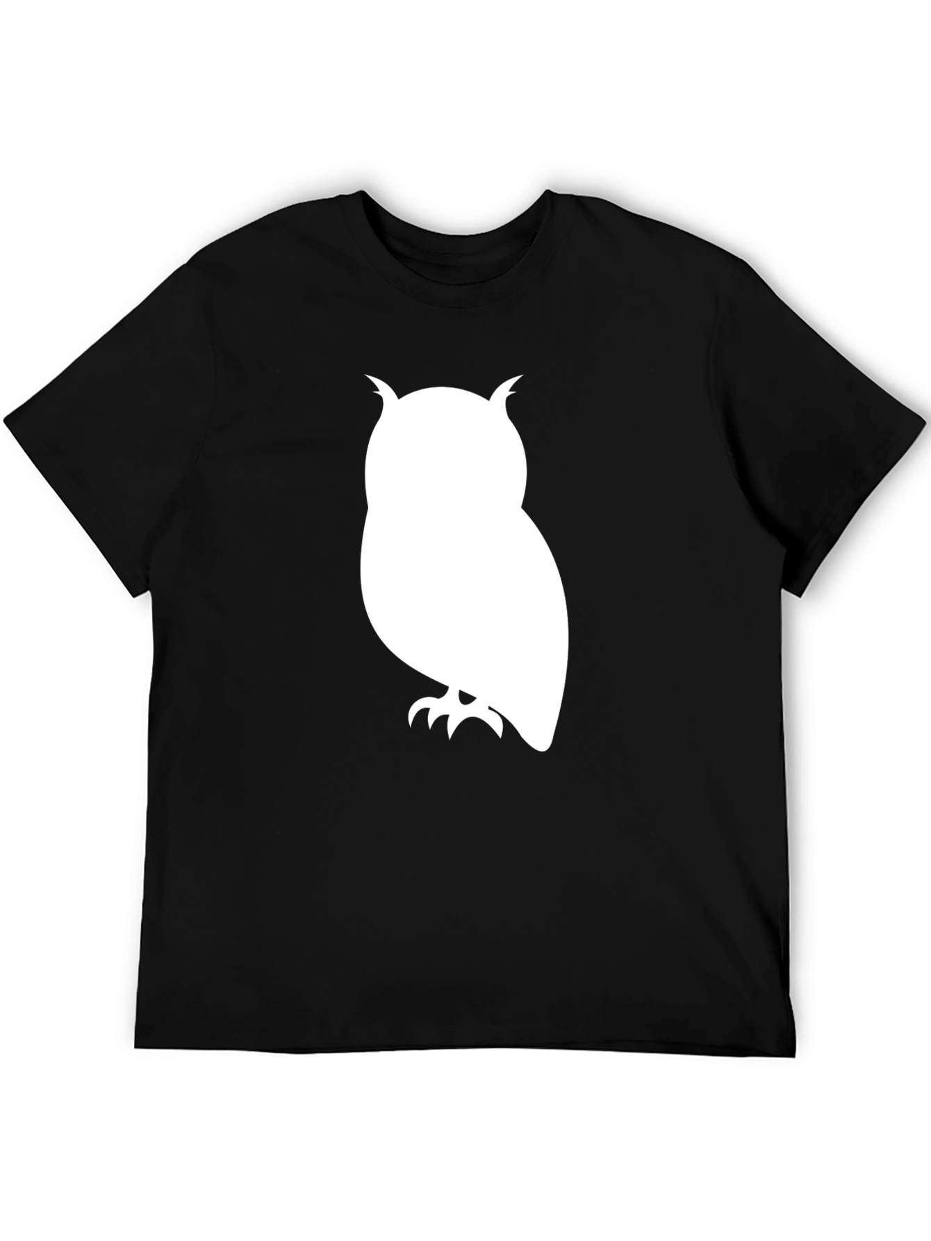 Owl Graphic Tee - Stylish Black Cotton T-Shirt