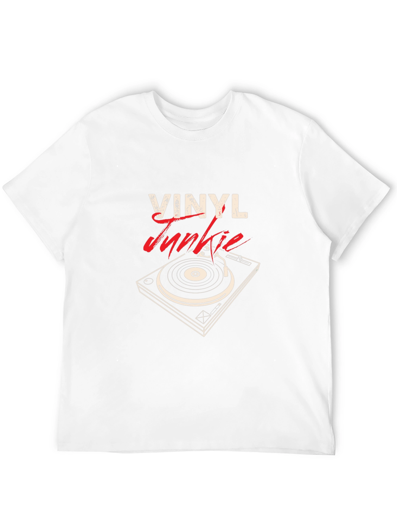 Vinyl Junkie Black T-Shirt - Music Lovers Tee