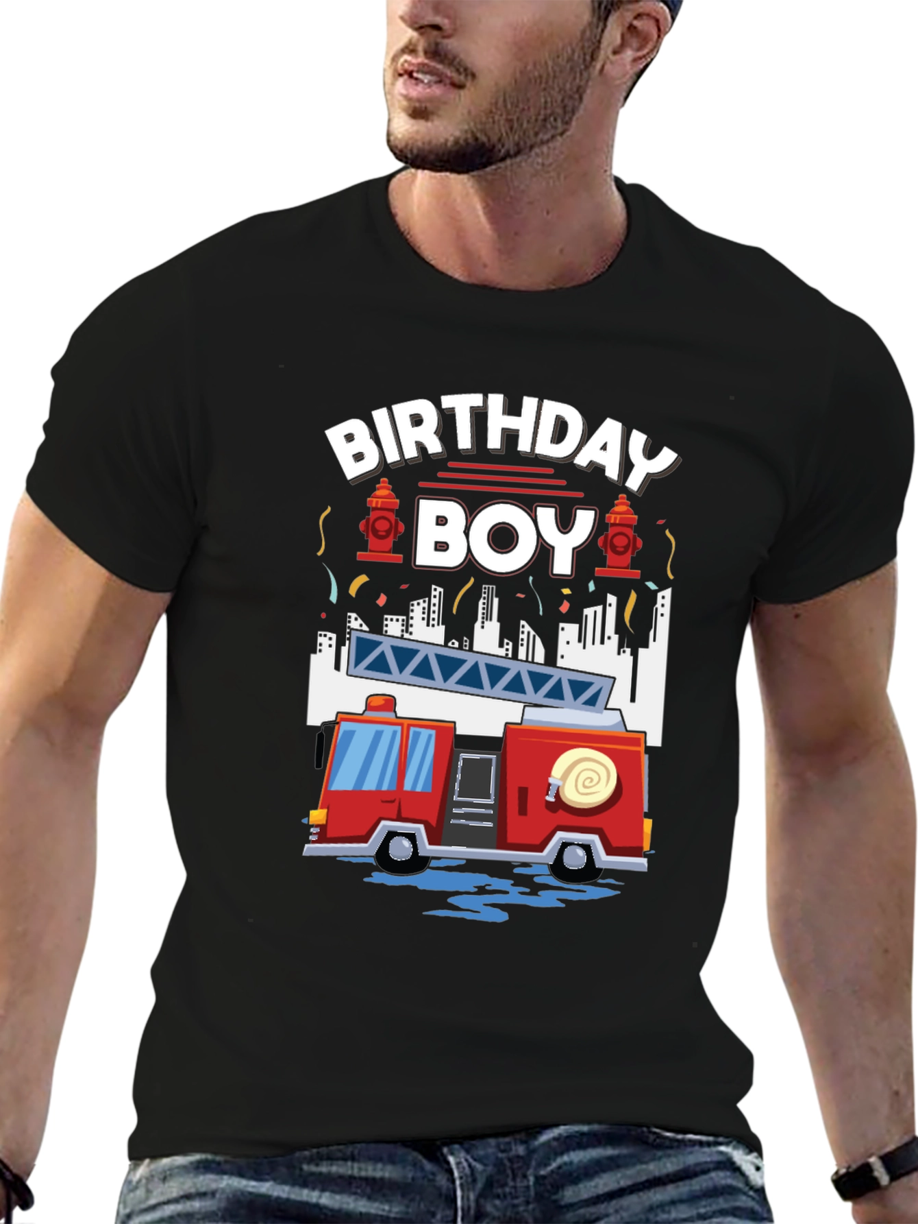 Firetruck Birthday Boy T-Shirt