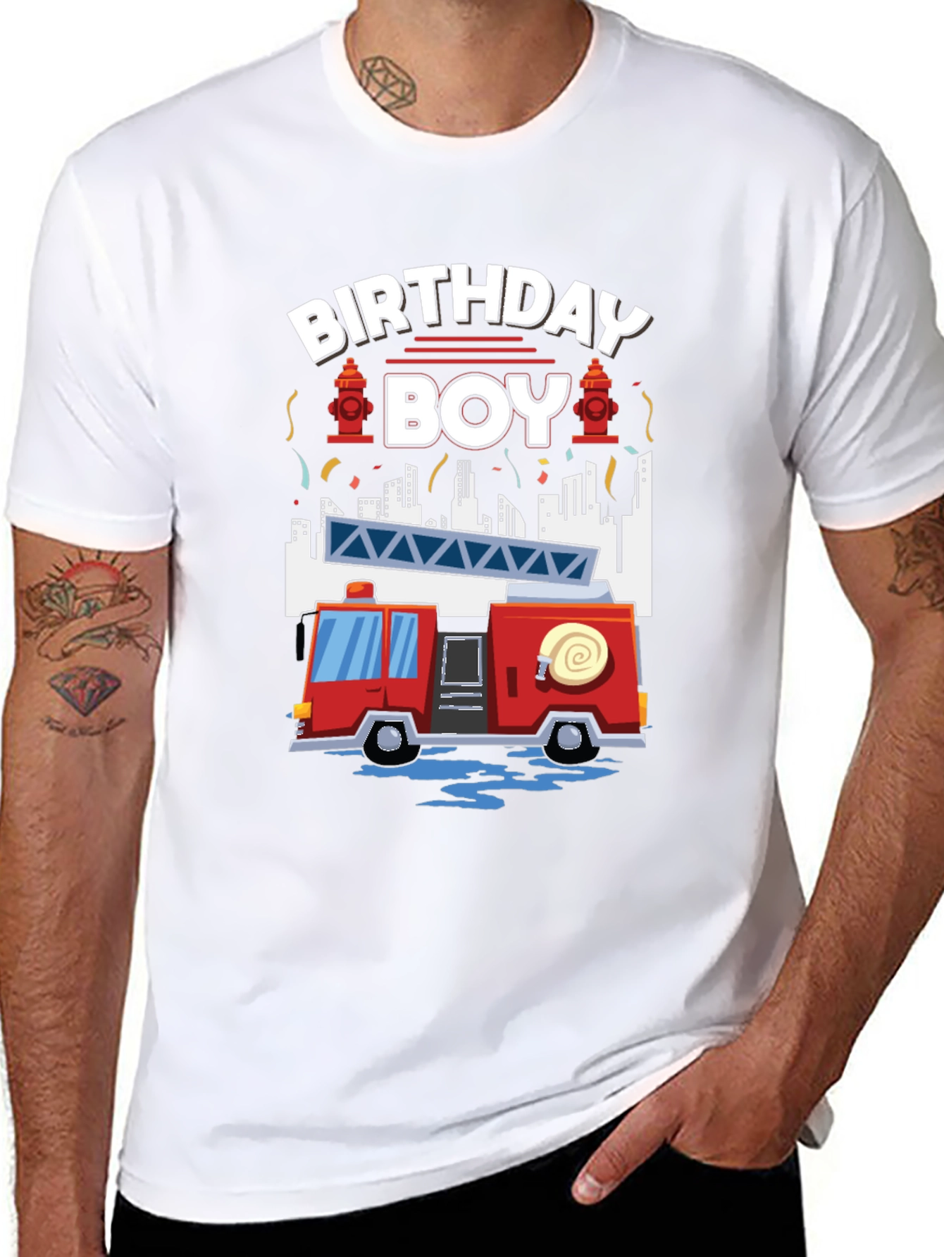 Firetruck Birthday Boy T-Shirt