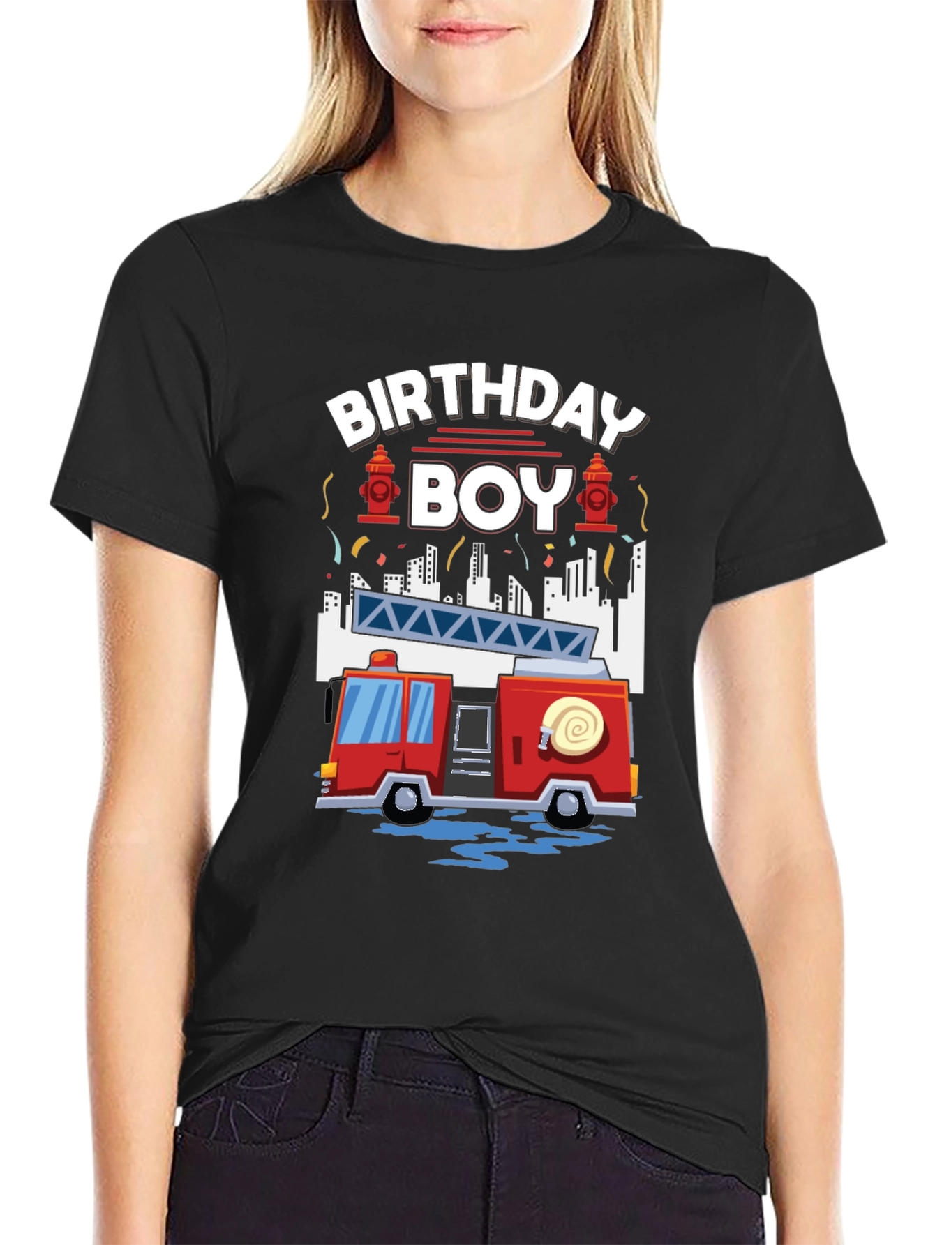 Firetruck Birthday Boy T-Shirt