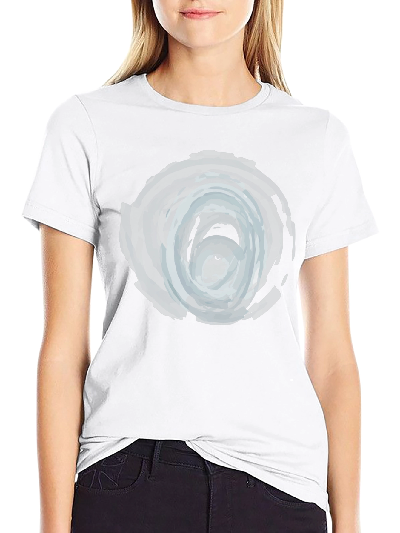 Abstract Swirl Graphic Tee - Mens Black T-Shirt