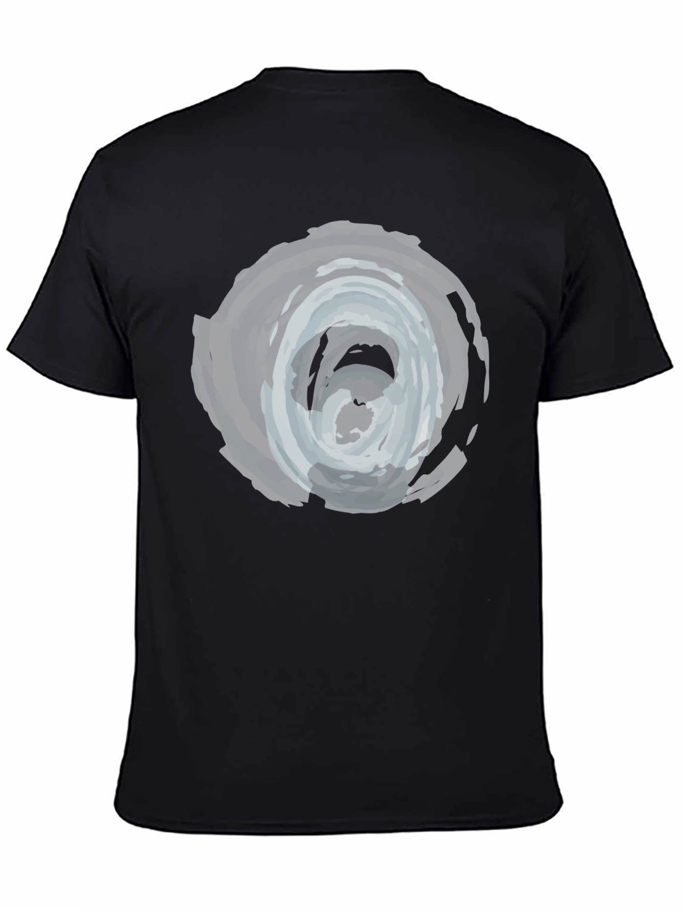 Abstract Swirl Graphic Tee - Mens Black T-Shirt