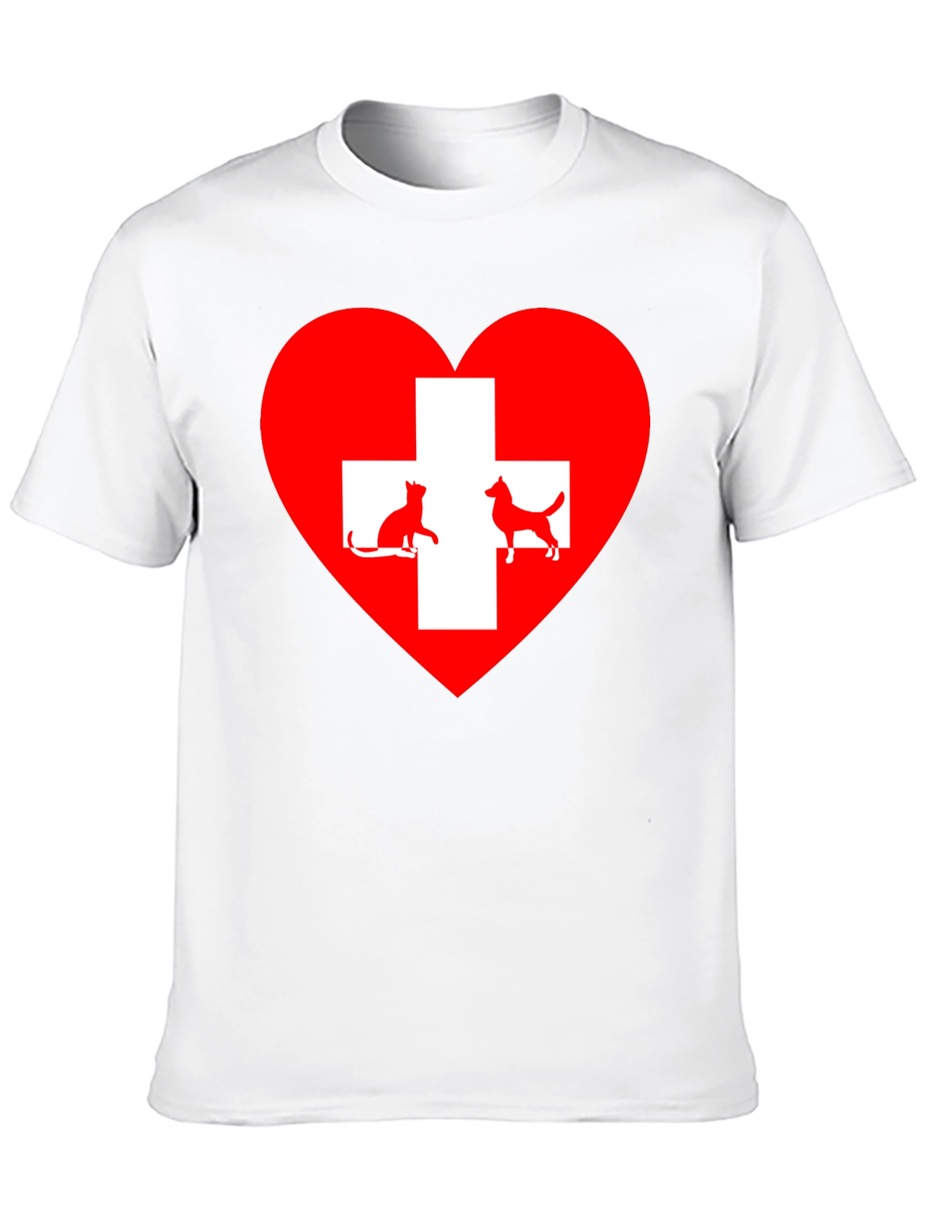 Heart Cat & Dog Lover T-Shirt