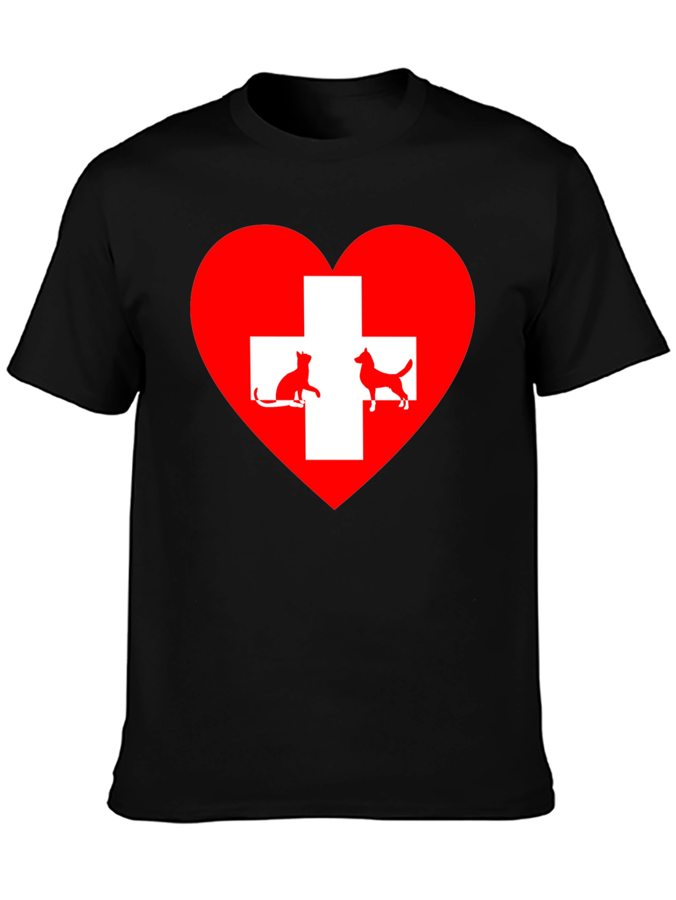 Heart Cat & Dog Lover T-Shirt