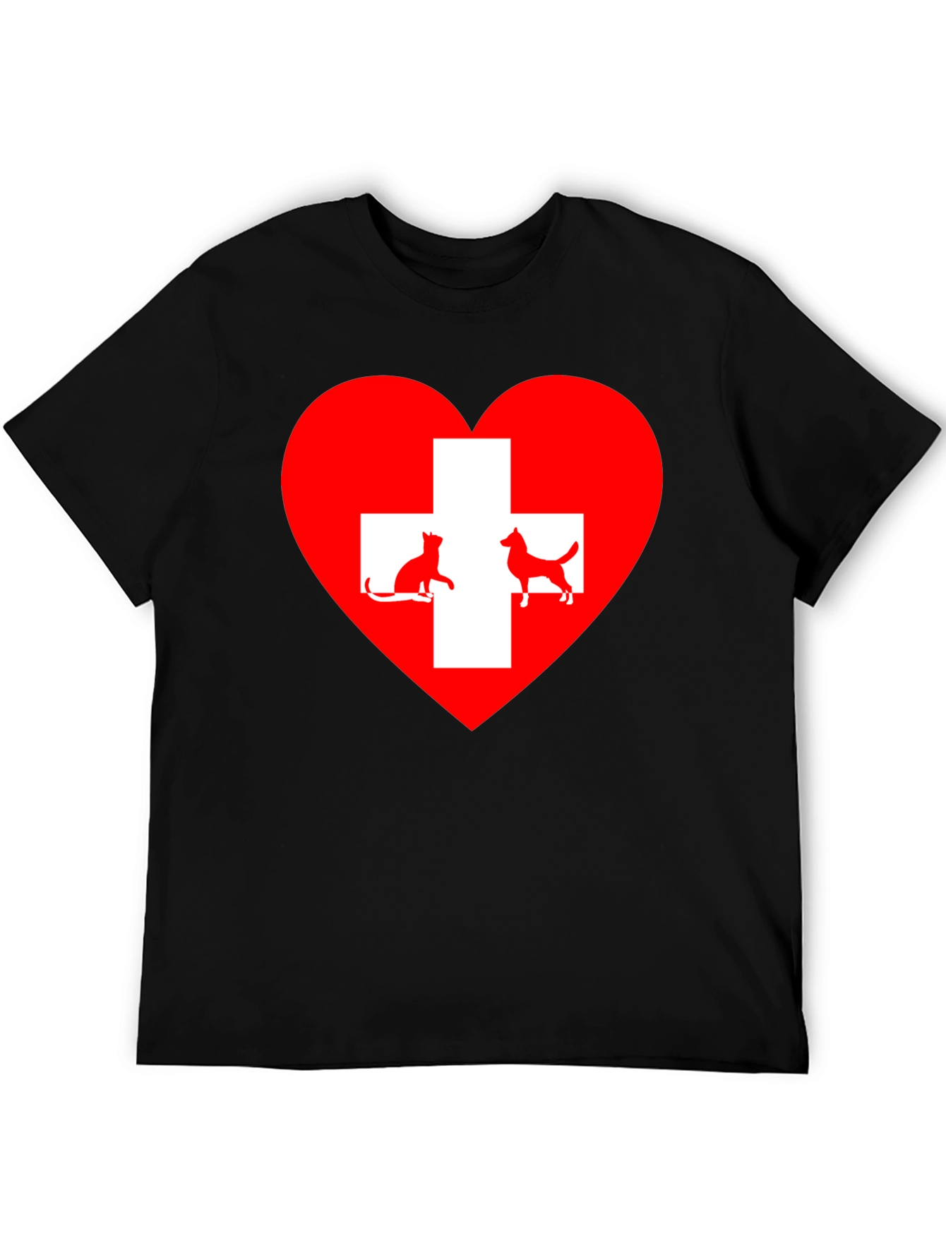 Heart Cat & Dog Lover T-Shirt