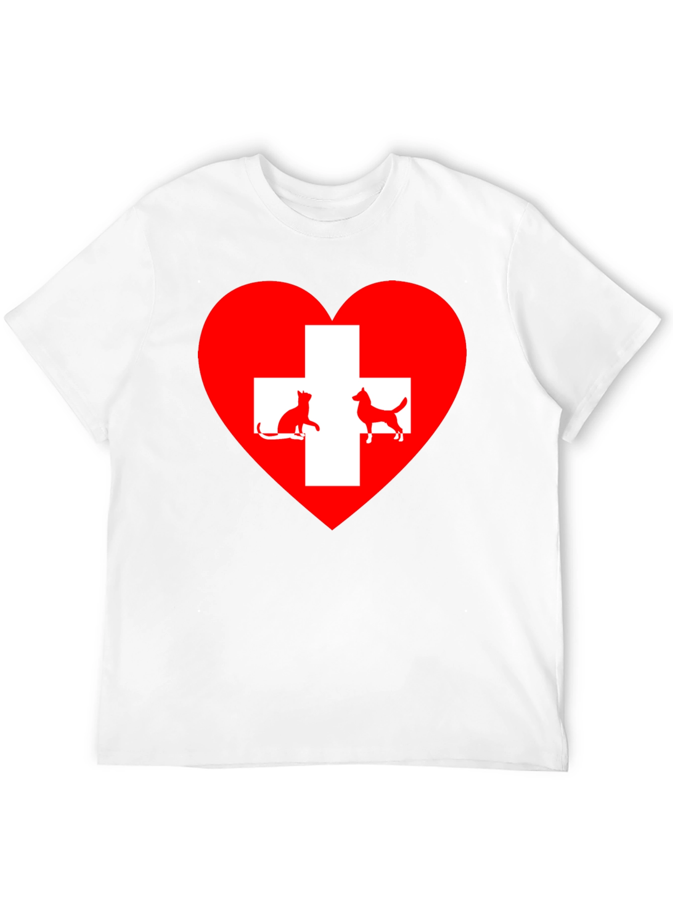 Heart Cat & Dog Lover T-Shirt