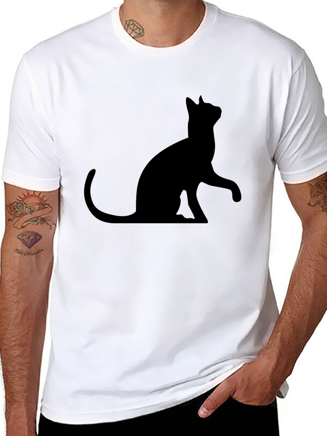 Black Cat Silhouette T-Shirt