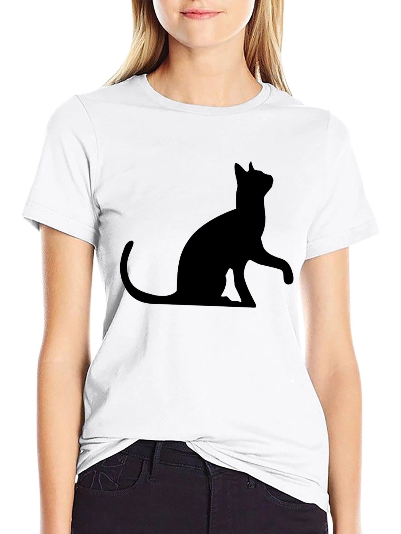 Black Cat Silhouette T-Shirt