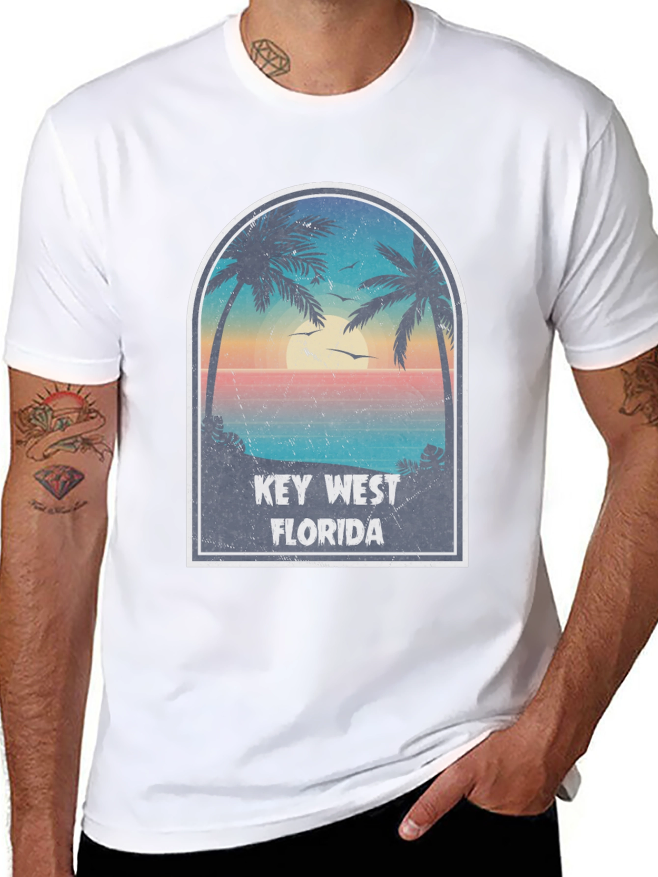 Key West Florida Retro Graphic T-Shirt