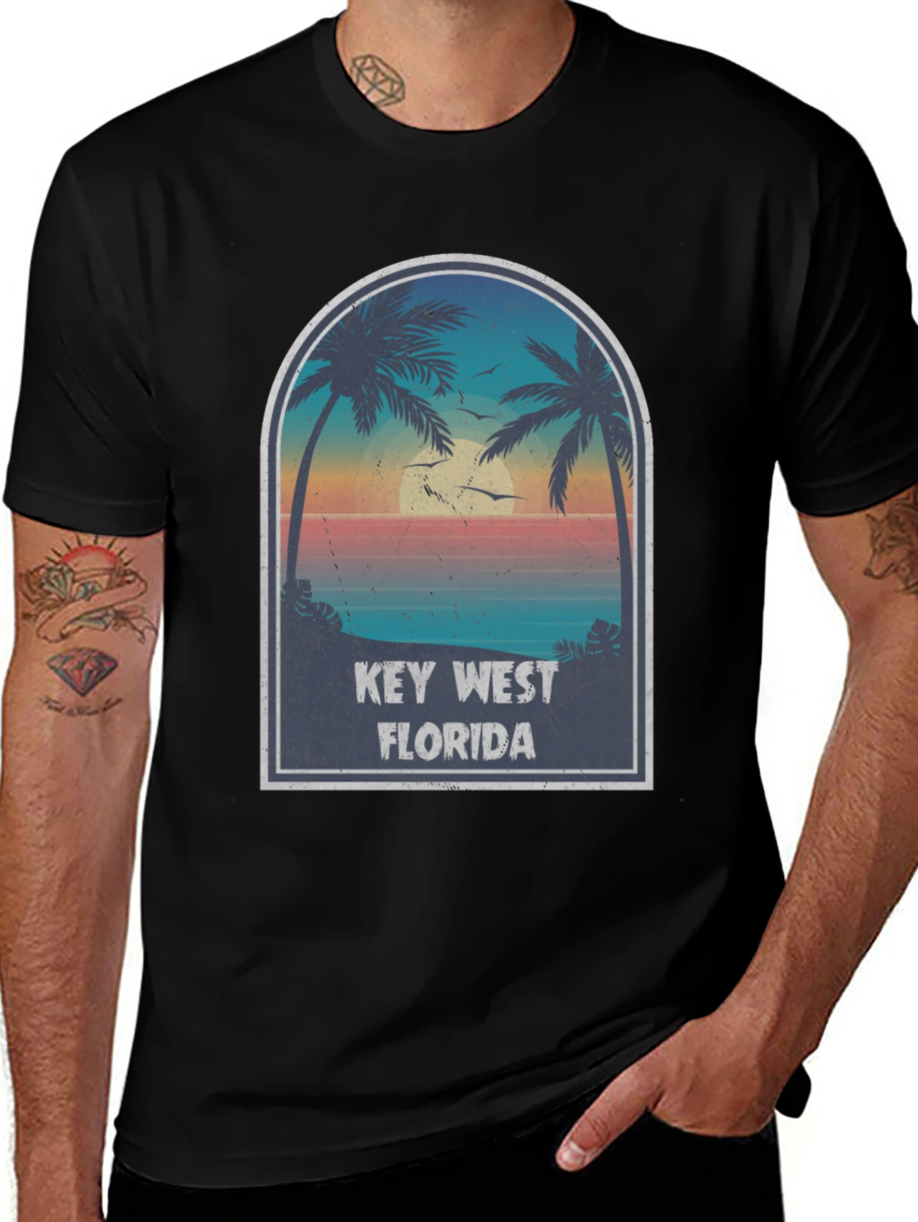 Key West Florida Retro Graphic T-Shirt