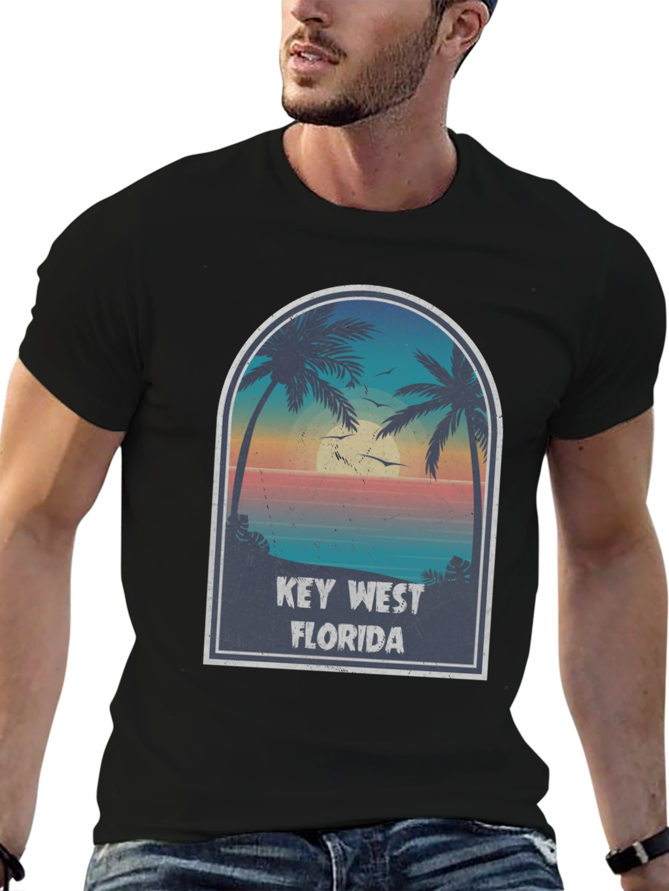 Key West Florida Retro Graphic T-Shirt