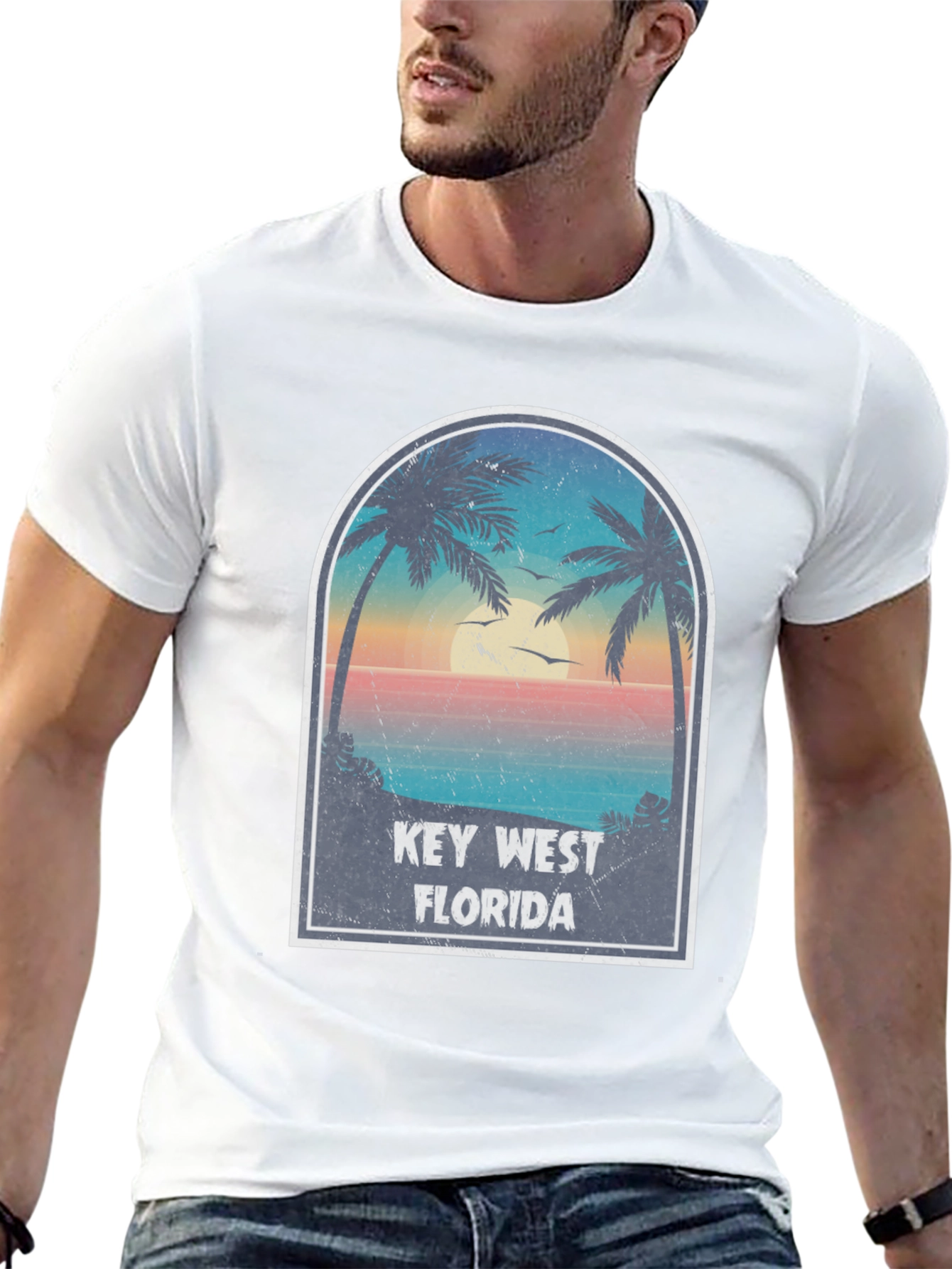 Key West Florida Retro Graphic T-Shirt