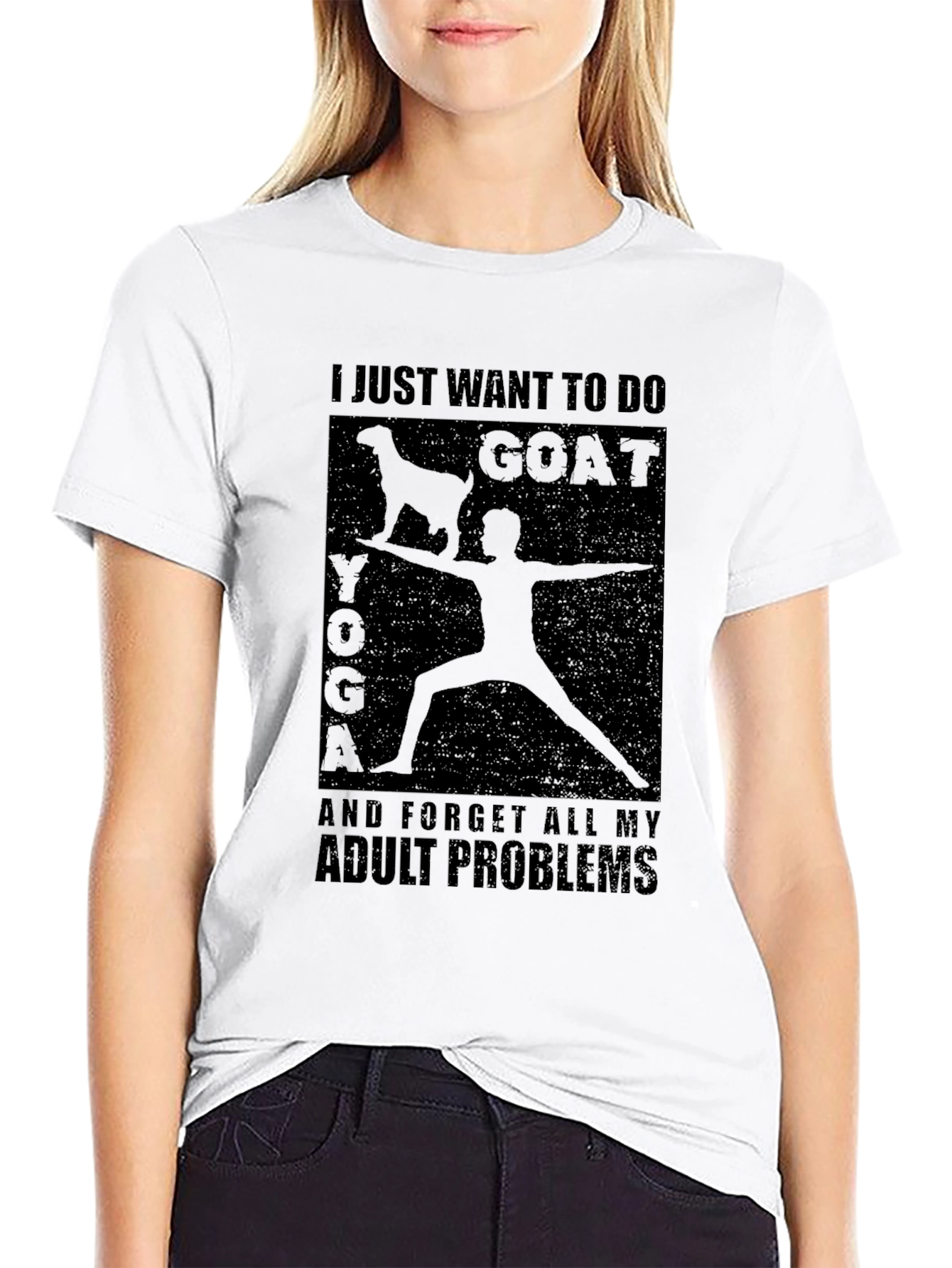 Goat Yoga T-Shirt - Adult Problems Tee