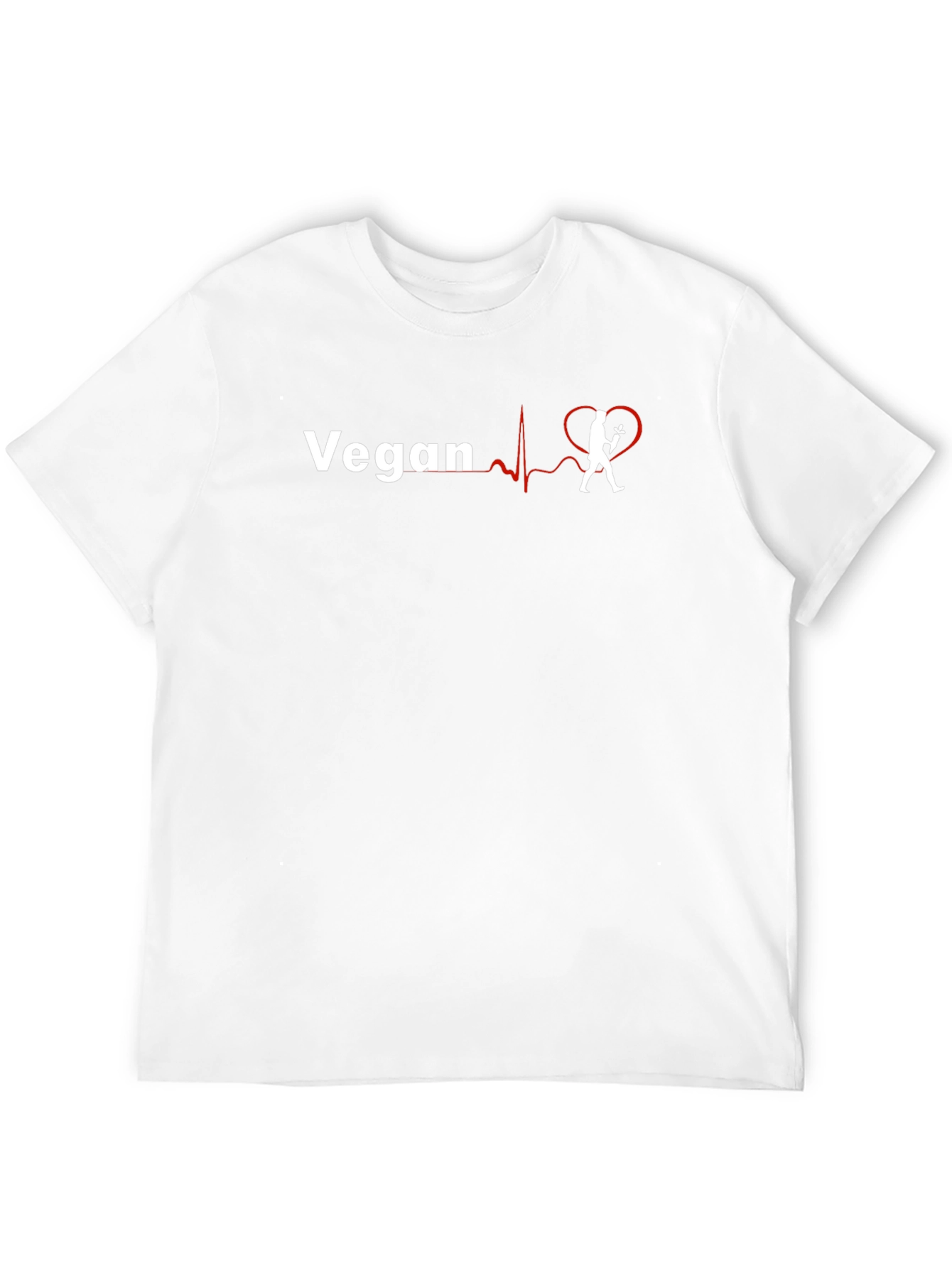 Vegan Heartbeat Graphic Tee - Unisex Black T-Shirt