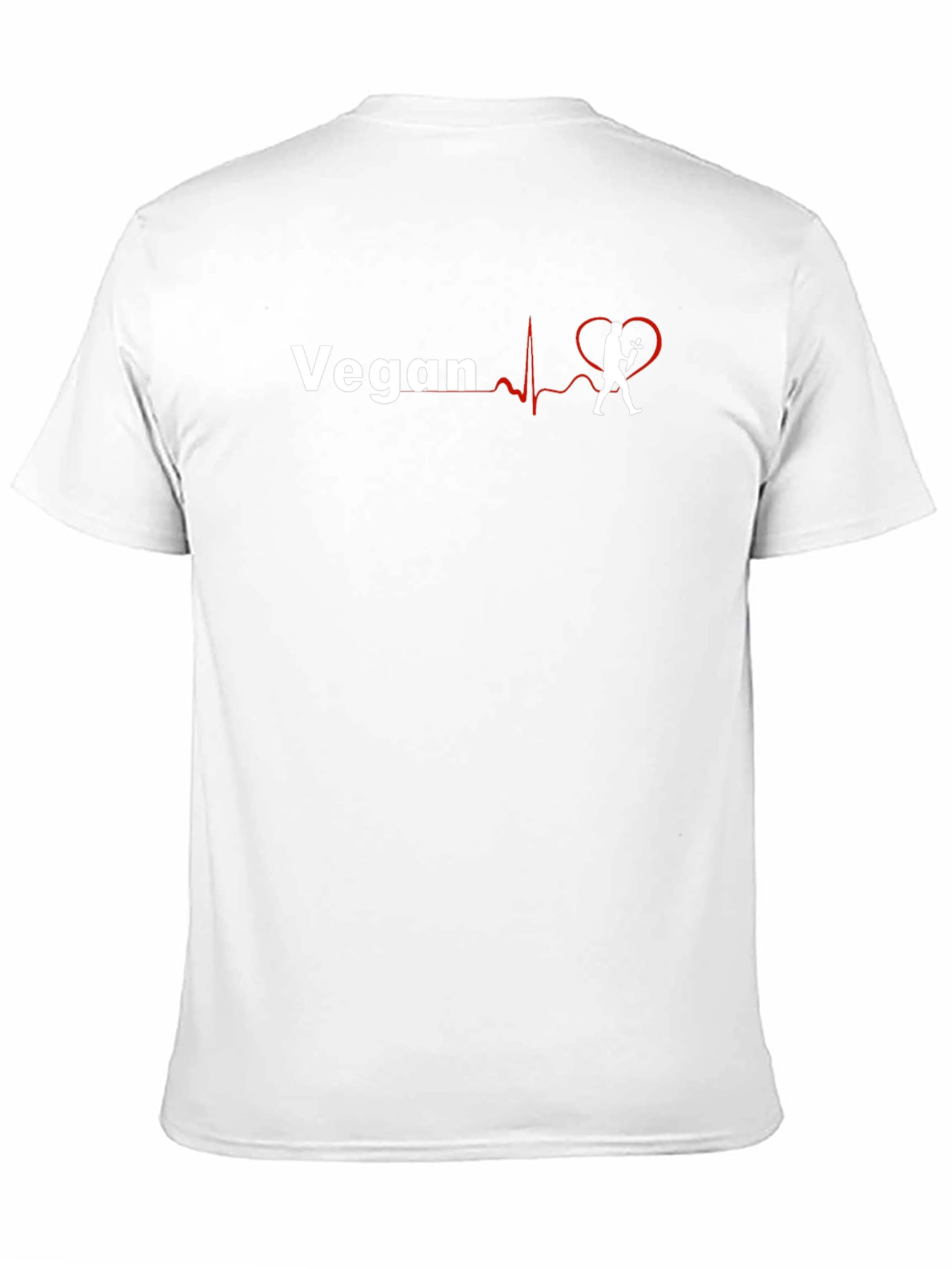 Vegan Heartbeat Graphic Tee - Unisex Black T-Shirt