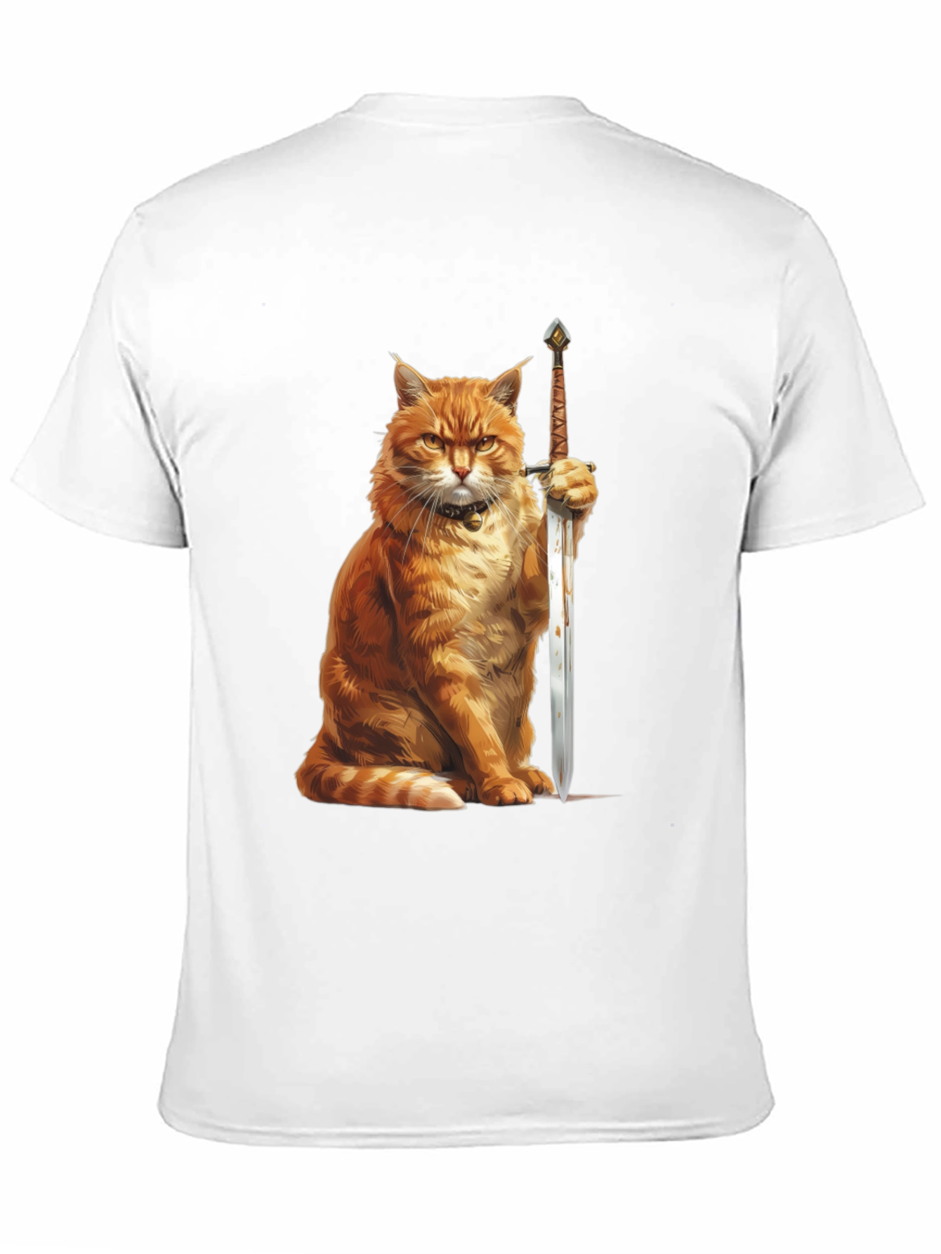 Cat Warrior T-Shirt - Funny Feline Knight Tee