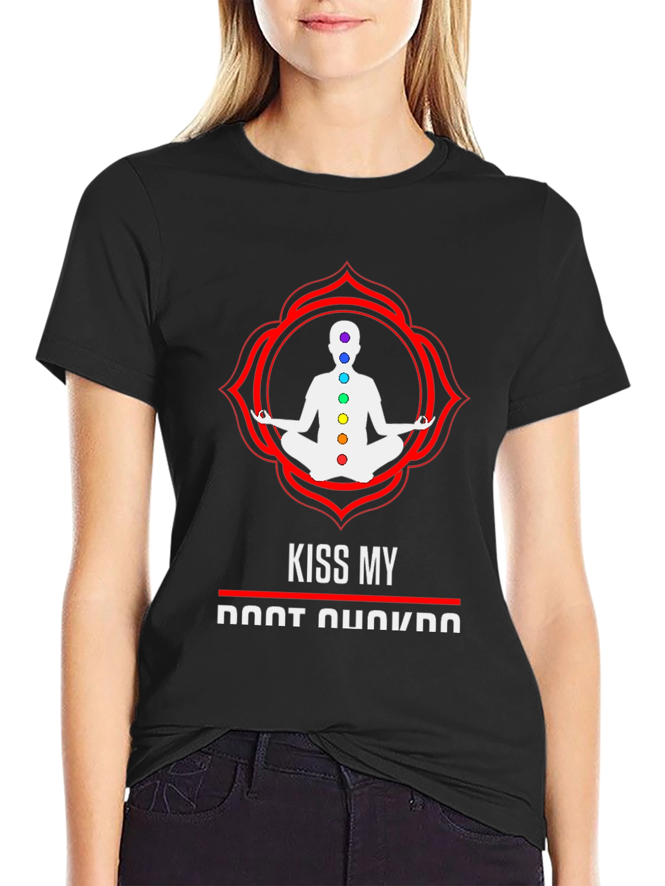 Kiss My Root Chakra Graphic Tee - Black