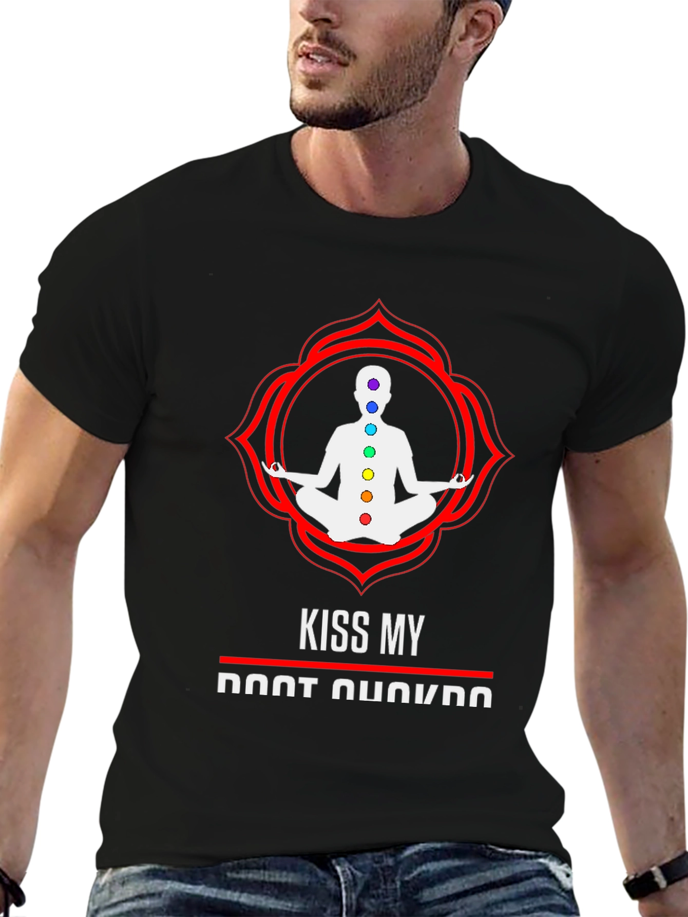 Kiss My Root Chakra Graphic Tee - Black