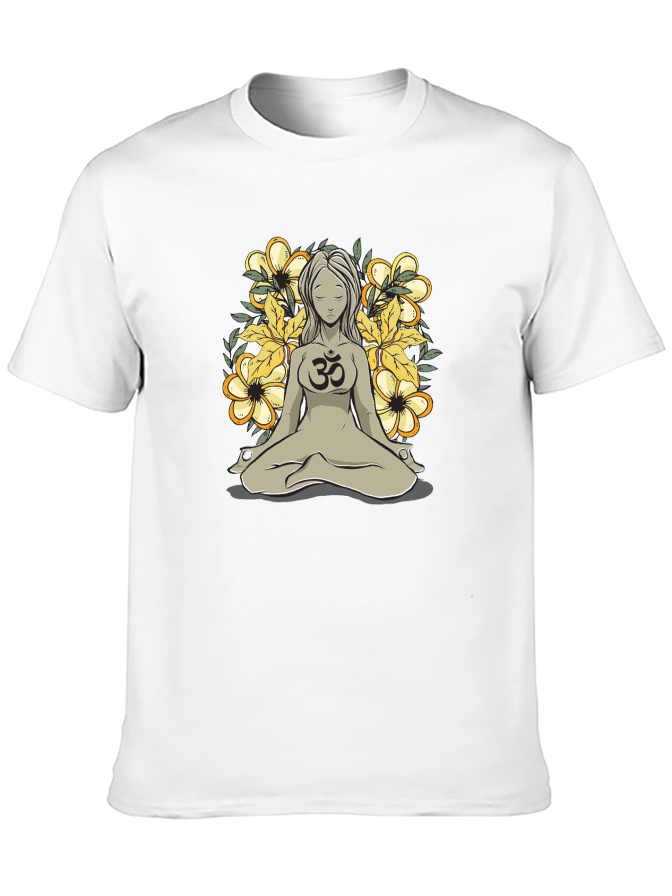 Om Symbol Meditating Woman Graphic Tee