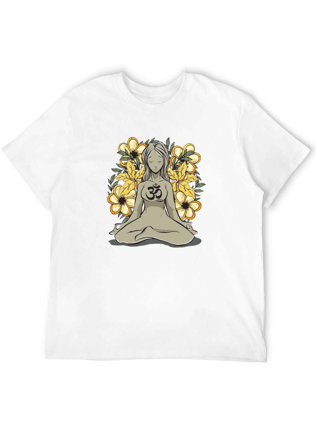 Om Symbol Meditating Woman Graphic Tee