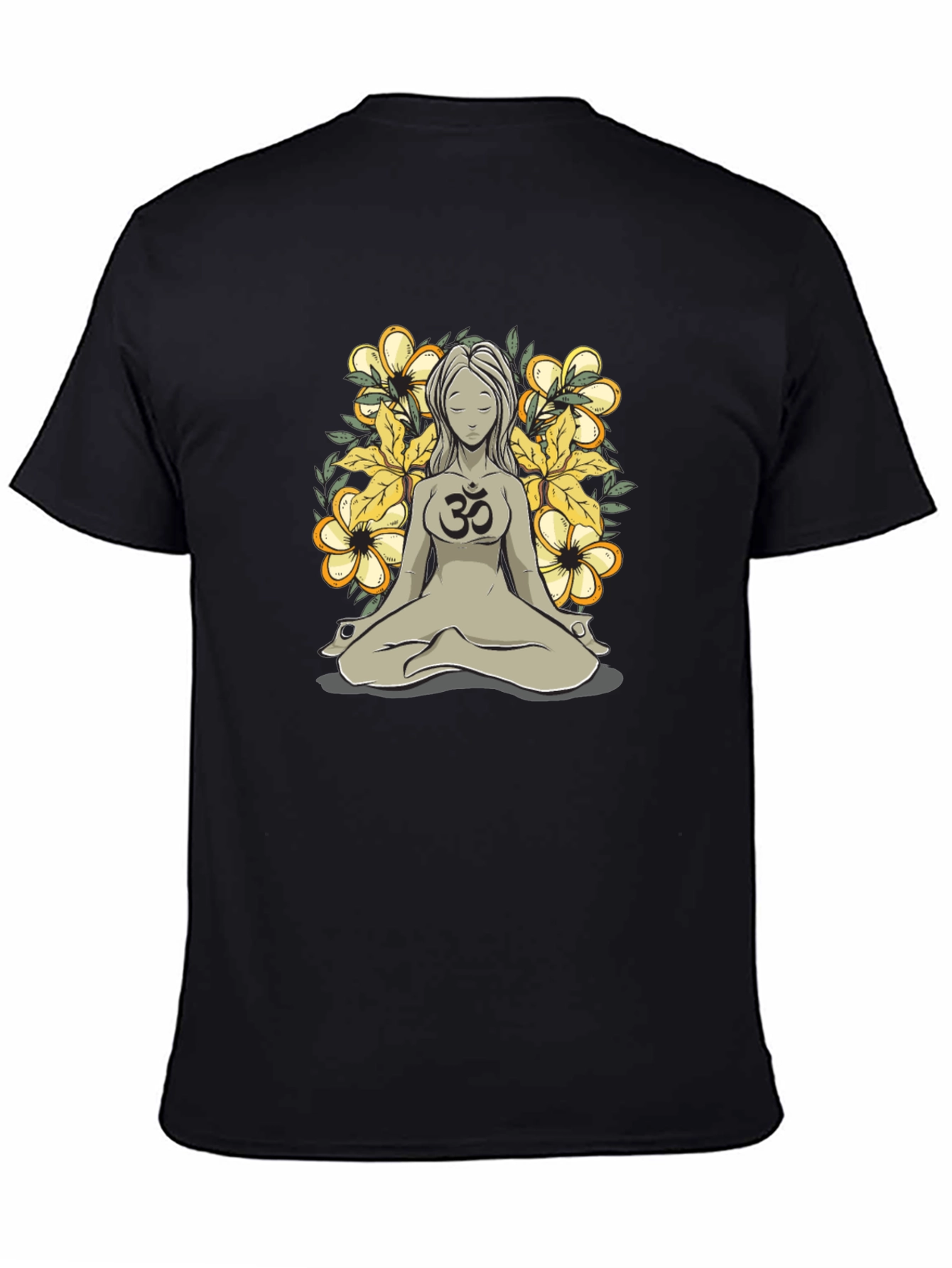 Om Symbol Meditating Woman Graphic Tee