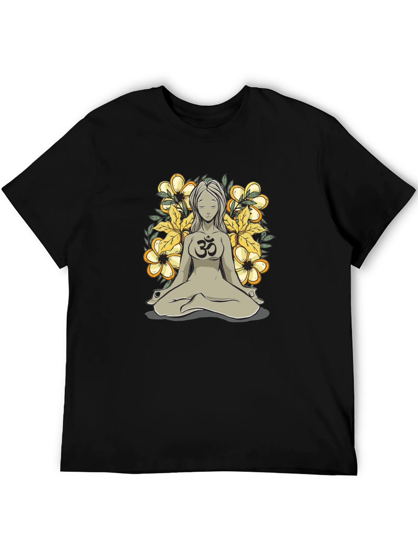 Om Symbol Meditating Woman Graphic Tee
