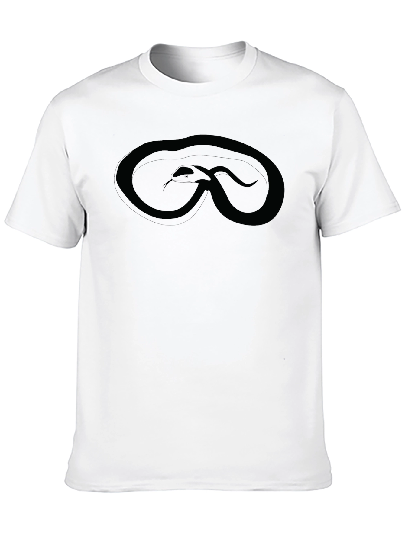 Black Snake Design Graphic Tee - Stylish Mens T-Shirt