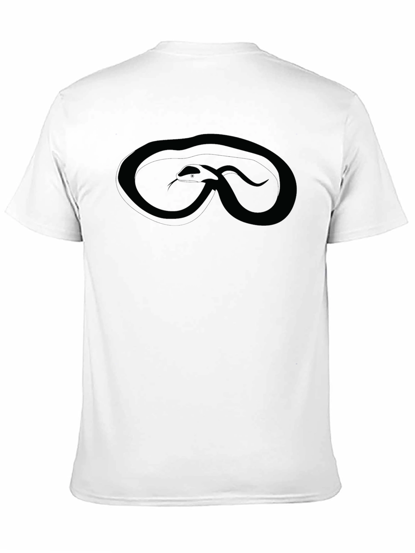 Black Snake Design Graphic Tee - Stylish Mens T-Shirt