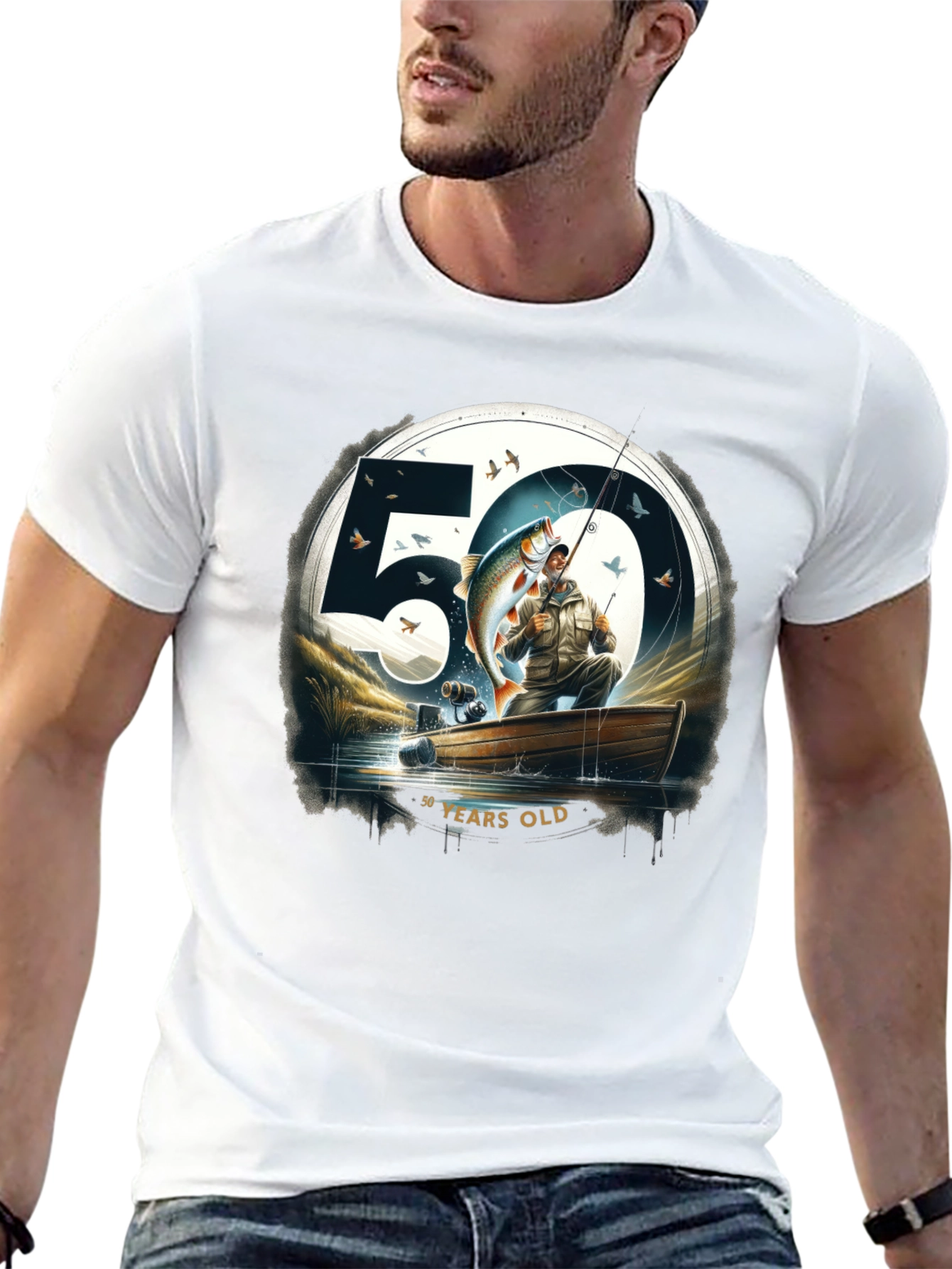 50 Years Old Fishing T-Shirt
