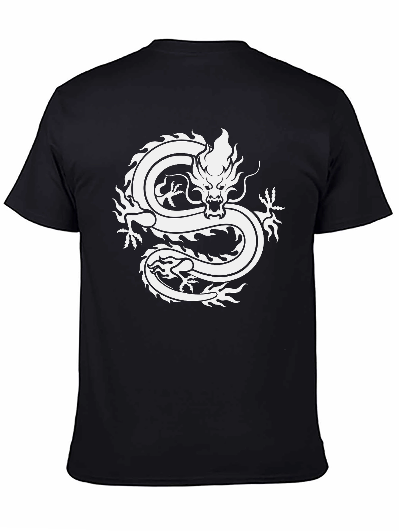 Dragon Graphic Tee - Stylish Black Cotton T-Shirt