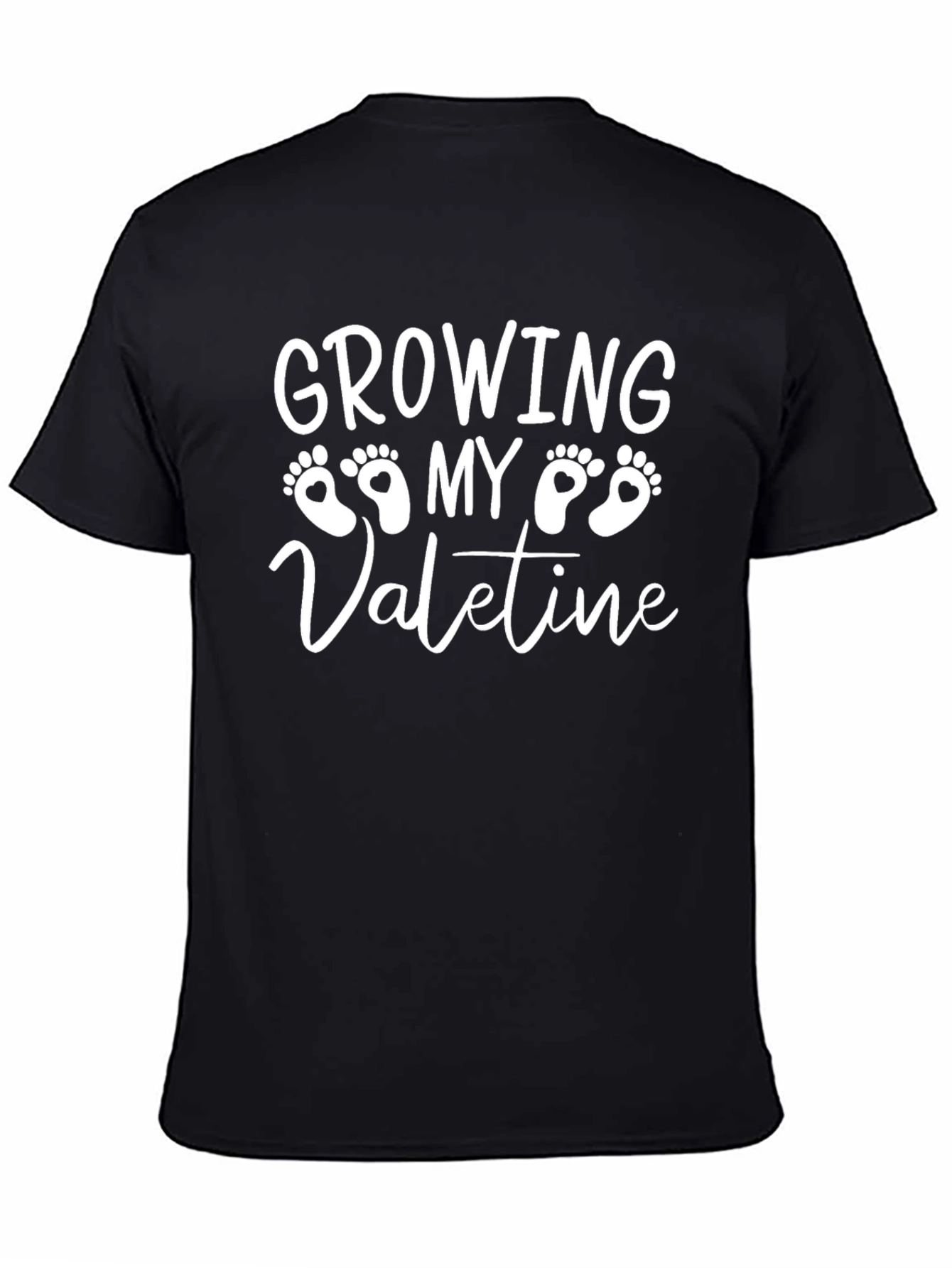 Growing My Valetine Black T-Shirt