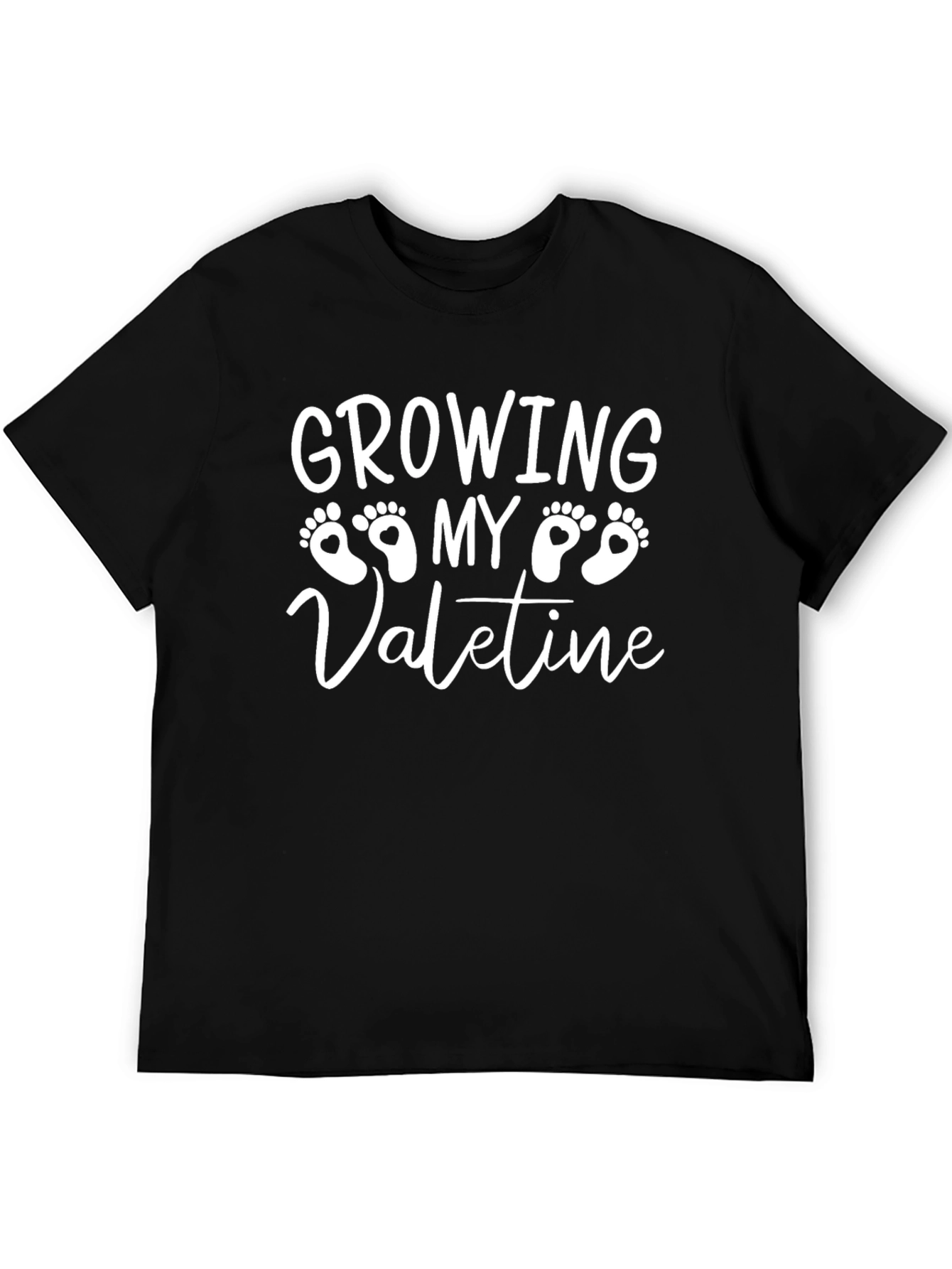 Growing My Valetine Black T-Shirt