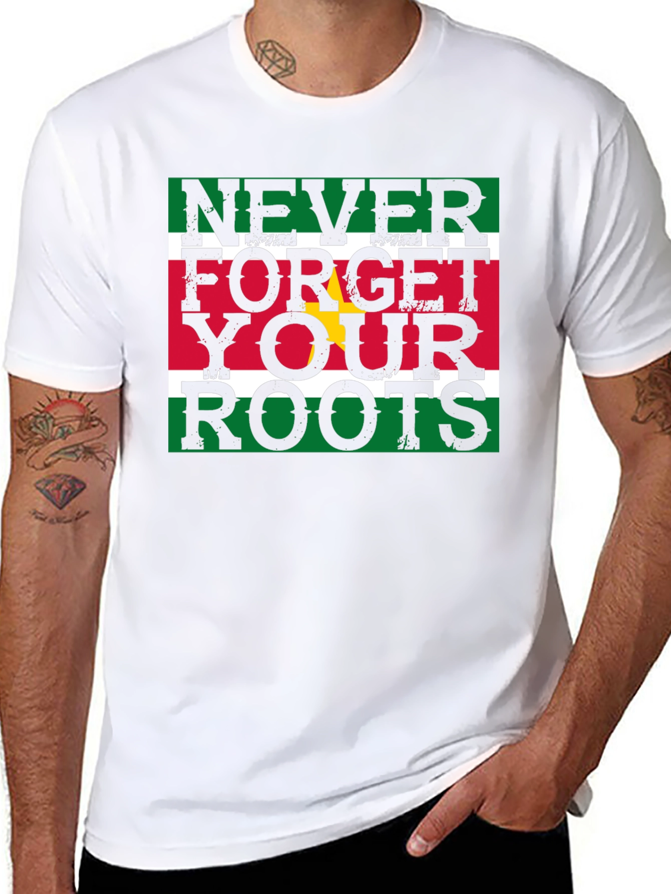 Never Forget Your Roots T-Shirt - Suriname Pride