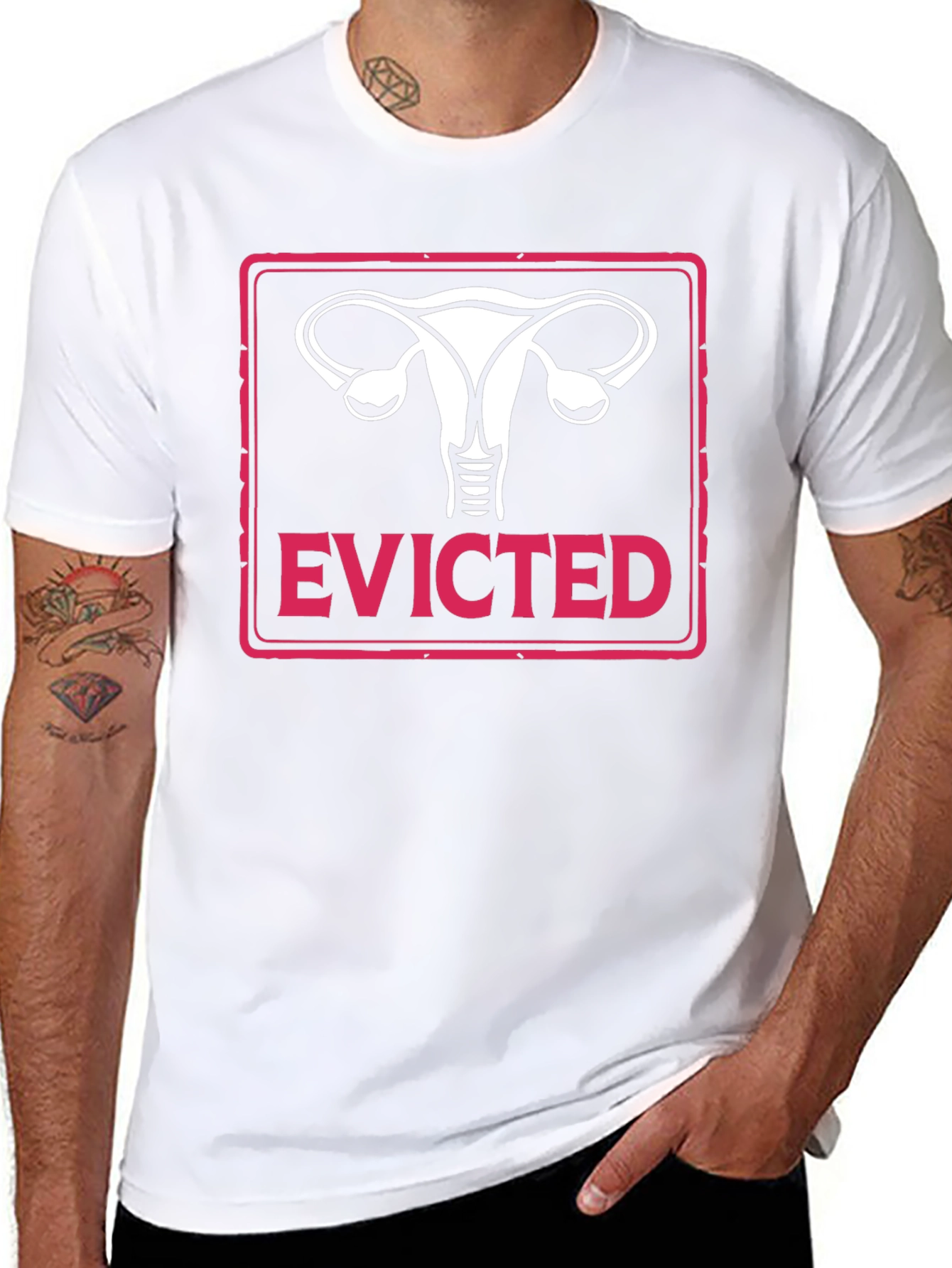 Evicted Uterus T-Shirt - Pro Choice Feminism Tee